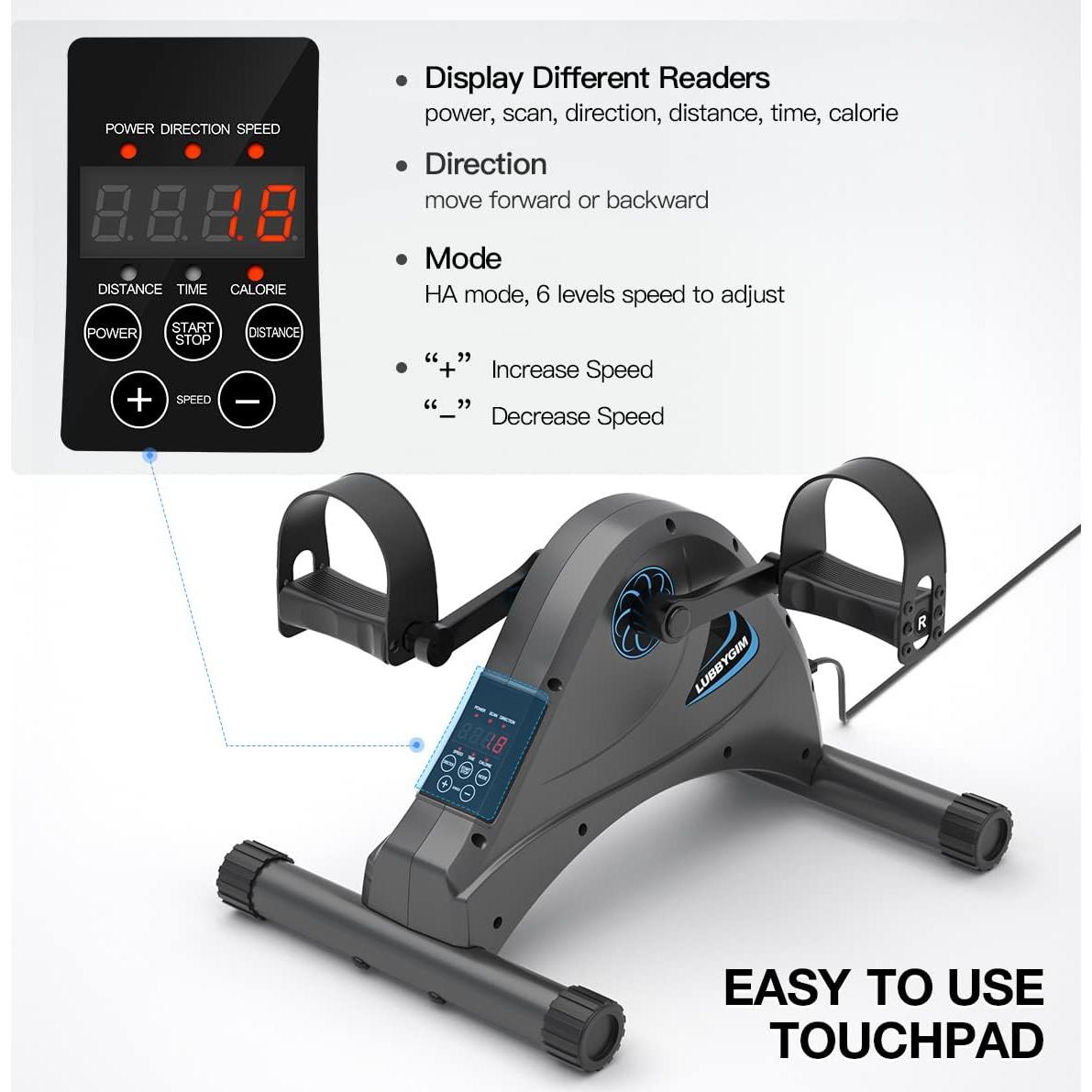 Ejercitador de Pedales Eléctrico LUBBYGIM Mini para Rehabilitación