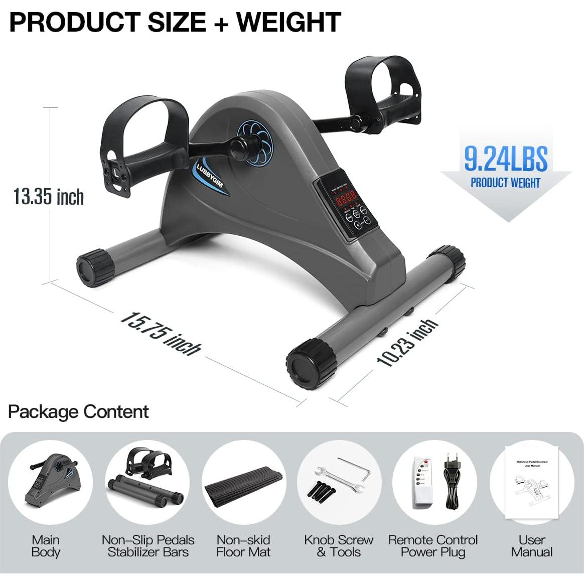 Ejercitador de Pedales Eléctrico LUBBYGIM Mini para Rehabilitación