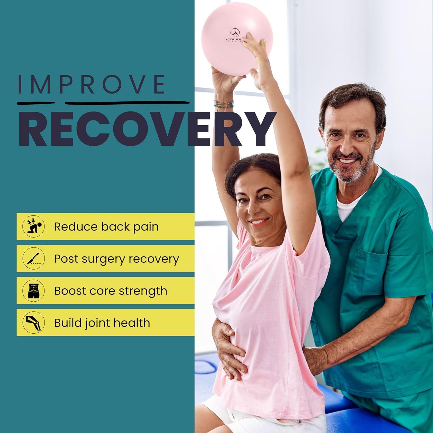 Pelota de Ejercicio ProBody Pilates 22.86 cm Rosa Anti-Explosión