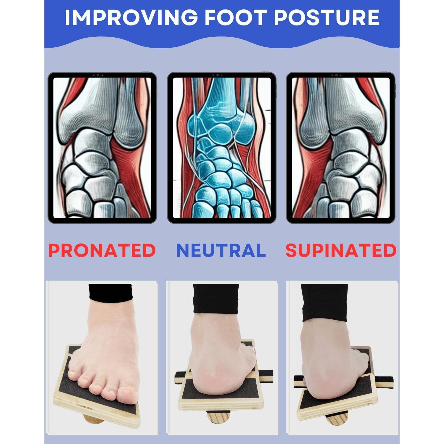 Fortalecedor de Tobillo Caredgitz con Férula y Tabla de Equilibrio