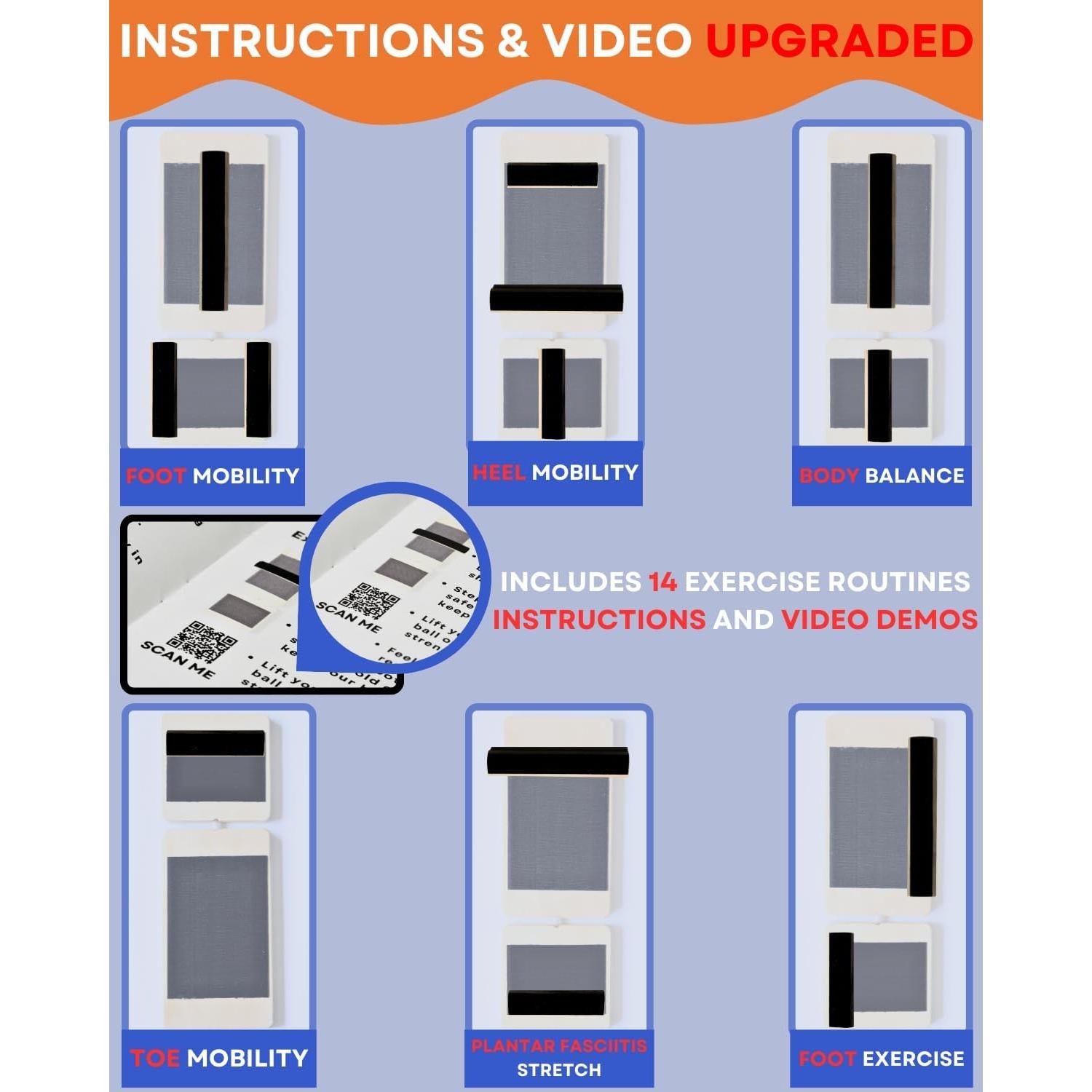 Fortalecedor de Tobillo Caredgitz con Férula y Tabla de Equilibrio