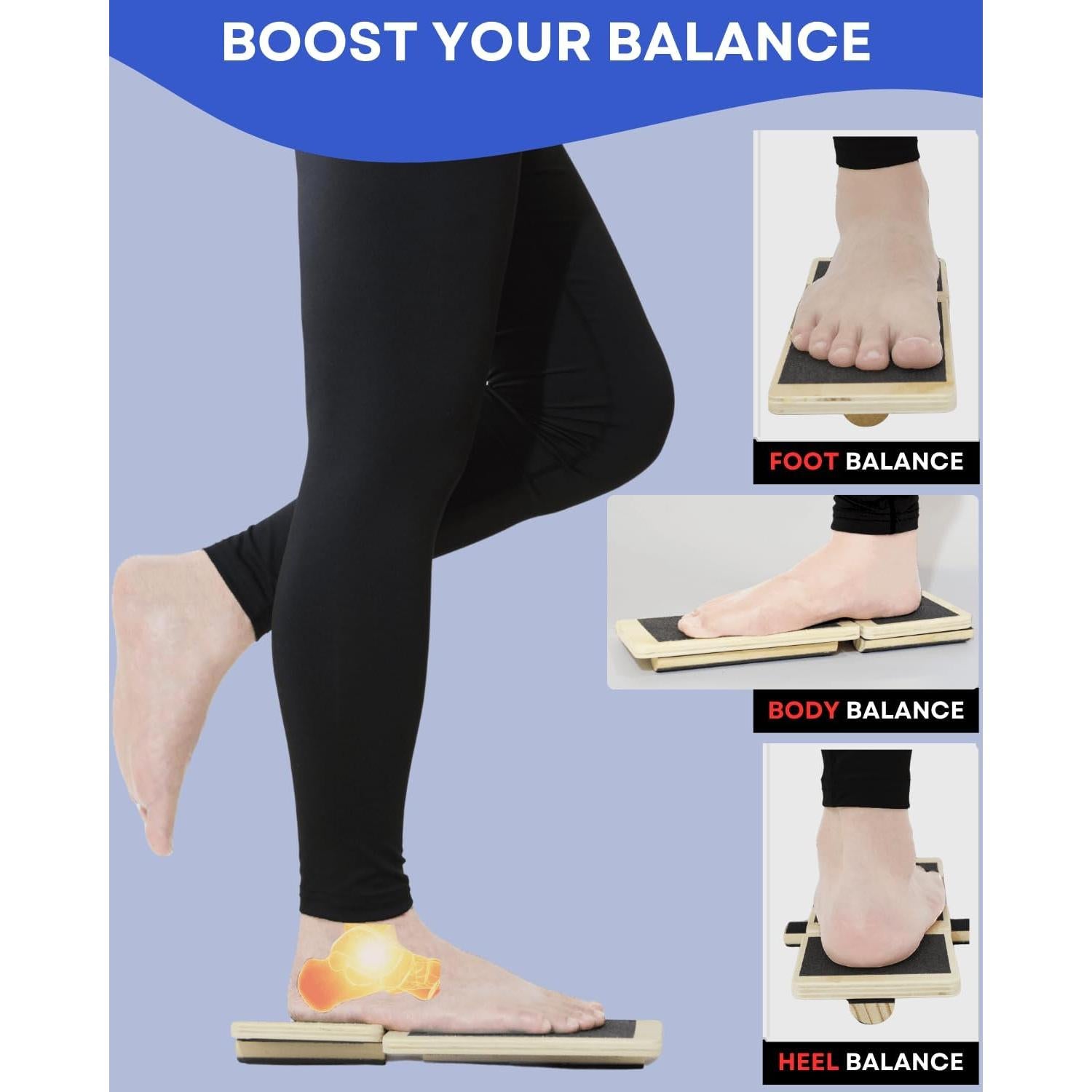 Fortalecedor de Tobillo Caredgitz con Férula y Tabla de Equilibrio