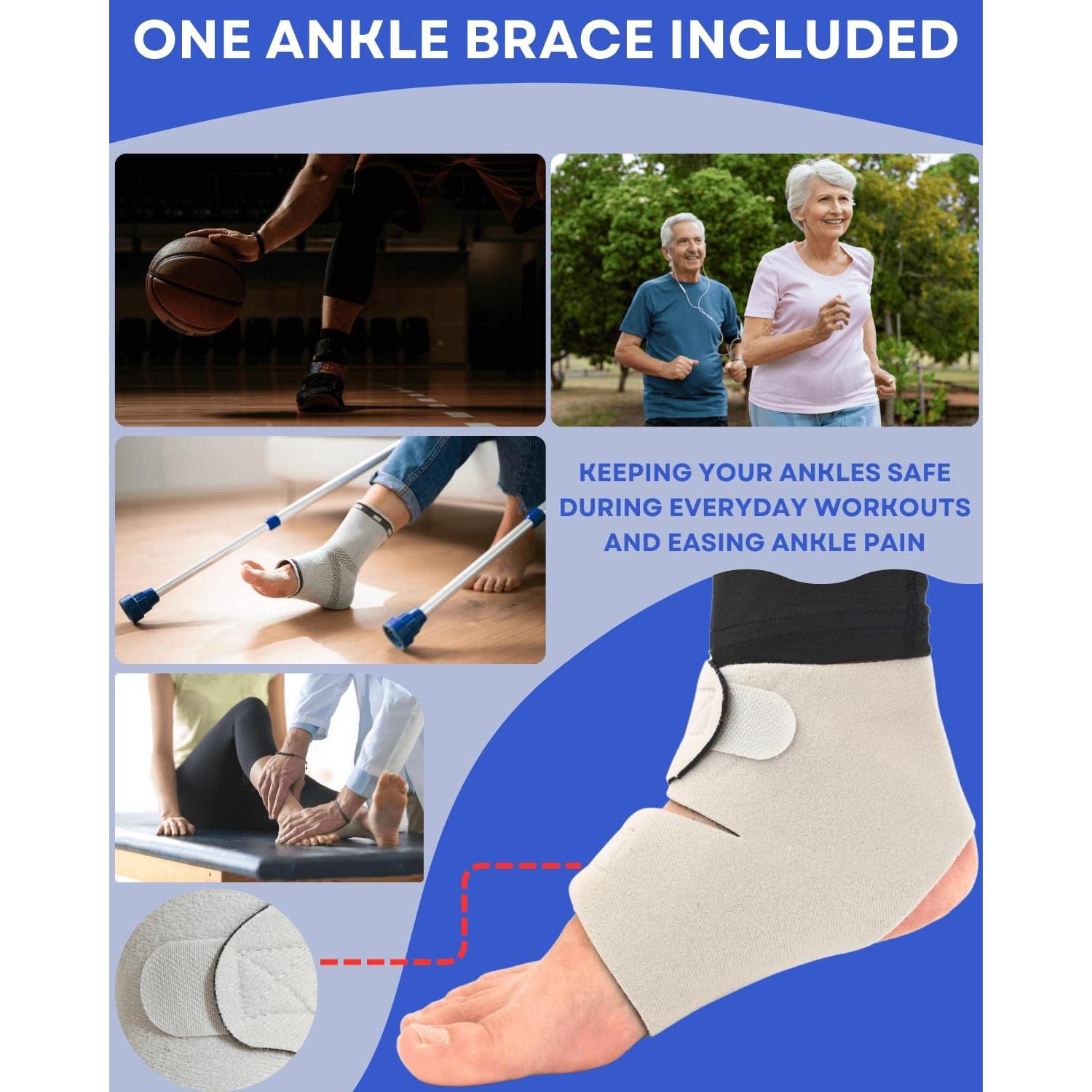 Fortalecedor de Tobillo Caredgitz con Férula y Tabla de Equilibrio