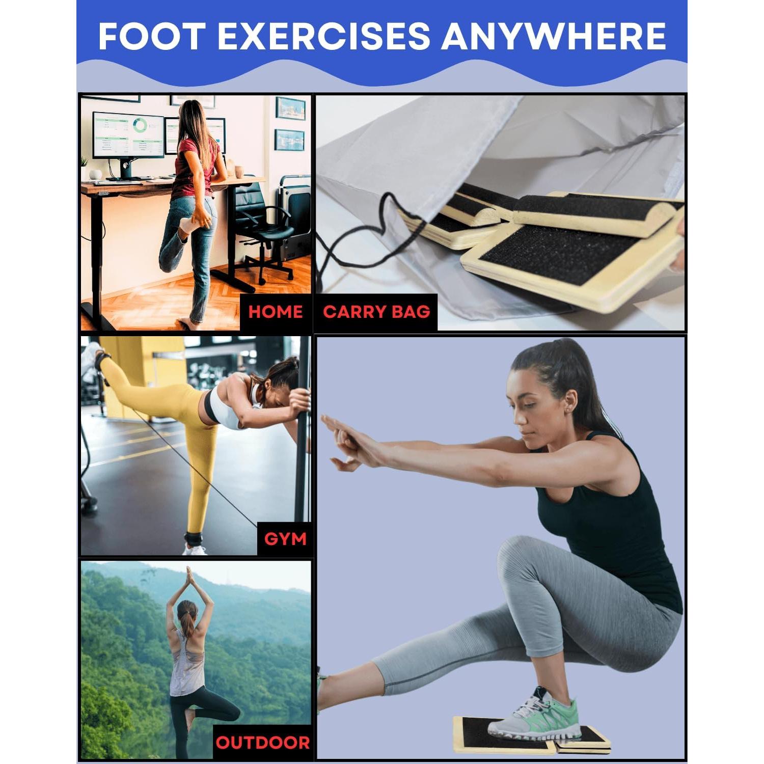 Fortalecedor de Tobillo Caredgitz con Férula y Tabla de Equilibrio