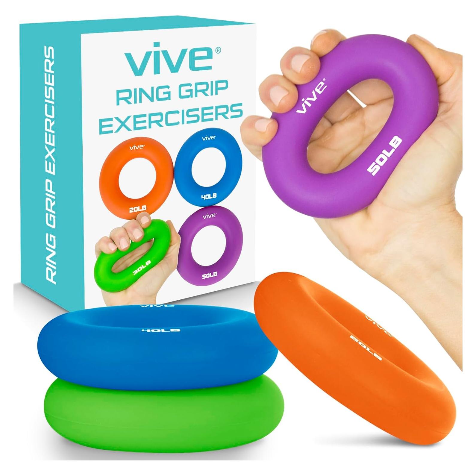 Anillo de Fortalecimiento de Mano Vive - Kit de 4 Resistencias
