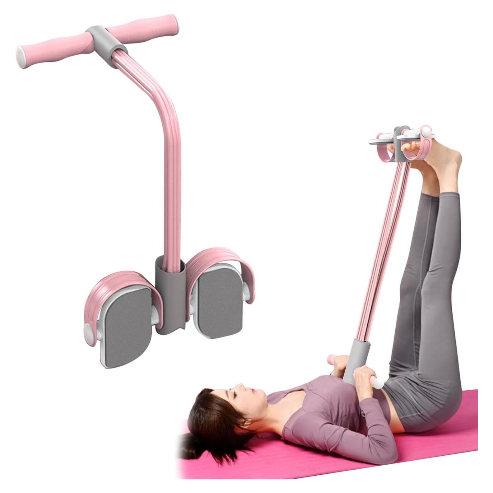 Entrenador Abdominal Pilarmuture con Banda de Resistencia Rosa