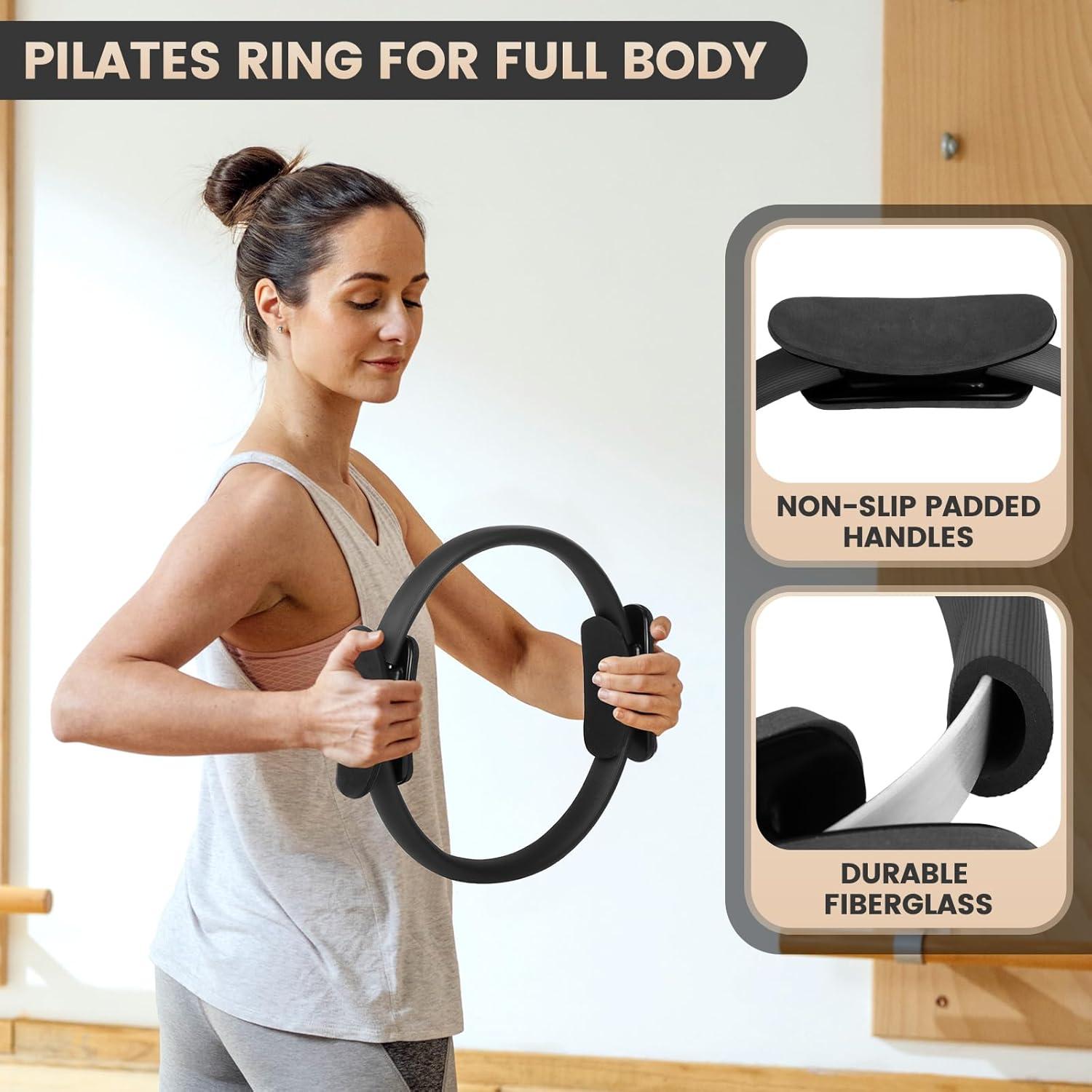 Conjunto de Pilates LumaHvn: Anillo, Pelota, Bandas y Más