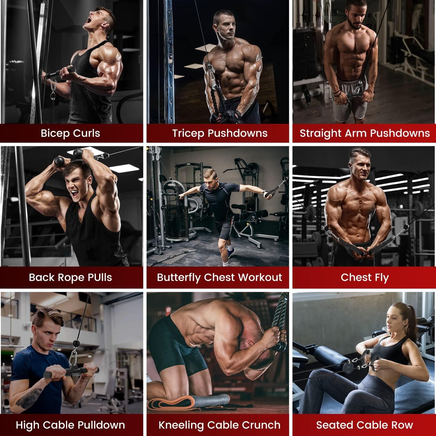 Sistema de Polea de Peso Concho - Ajustable, 158.8 kg, 3 Mangos