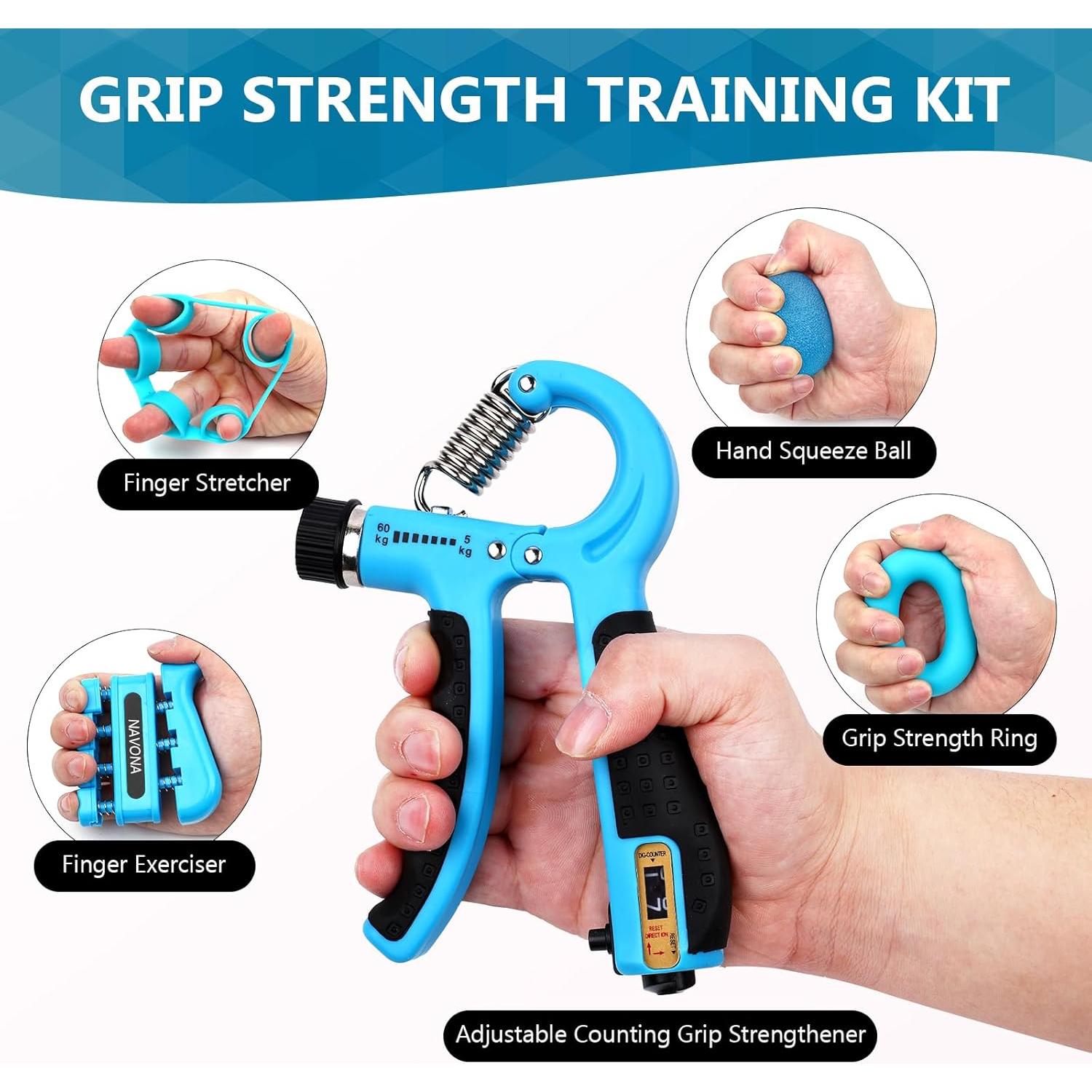 Kit de Entrenador de Fuerza de Agarre Navona 13 Piezas