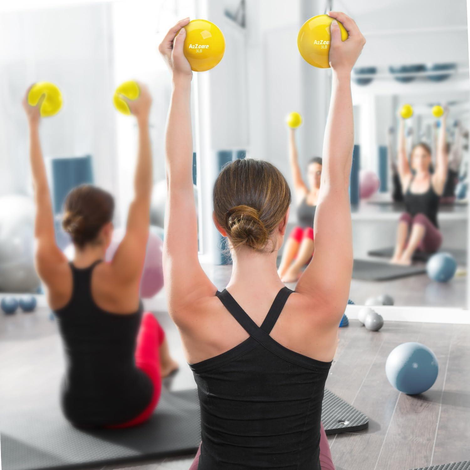 Bola de Tonificación A2ZCARE 3.18 kg Rosa 16 cm para Fitness