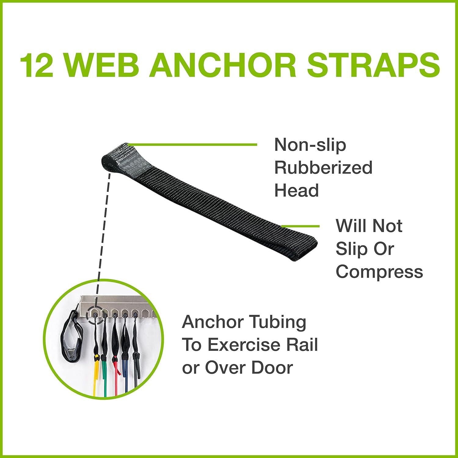 Correas de Anclaje Web Slide - Paquete de 12 - Antideslizantes