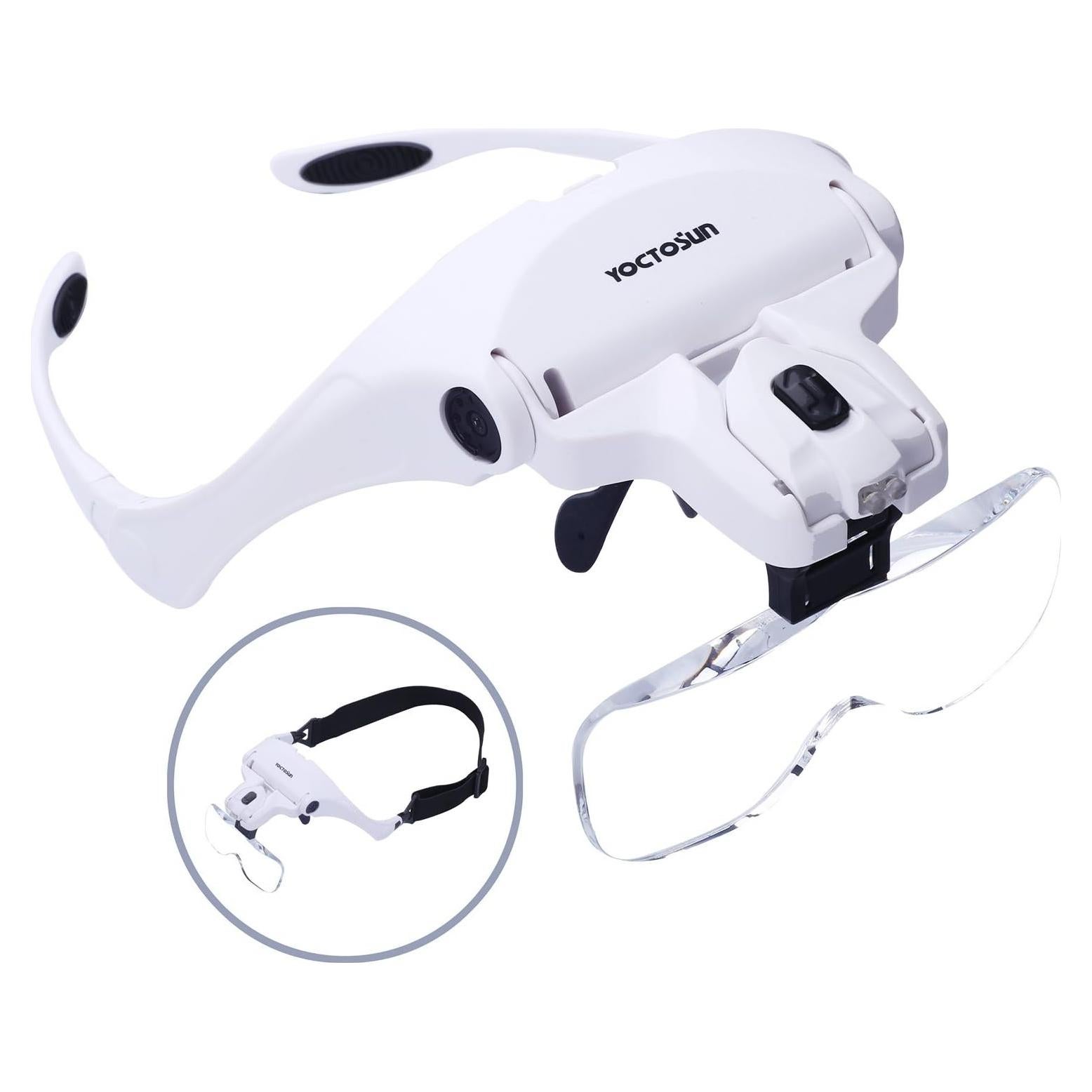 Lupa de Cabeza YOCTOSUN con Luz LED y 5 Lentes Intercambiables