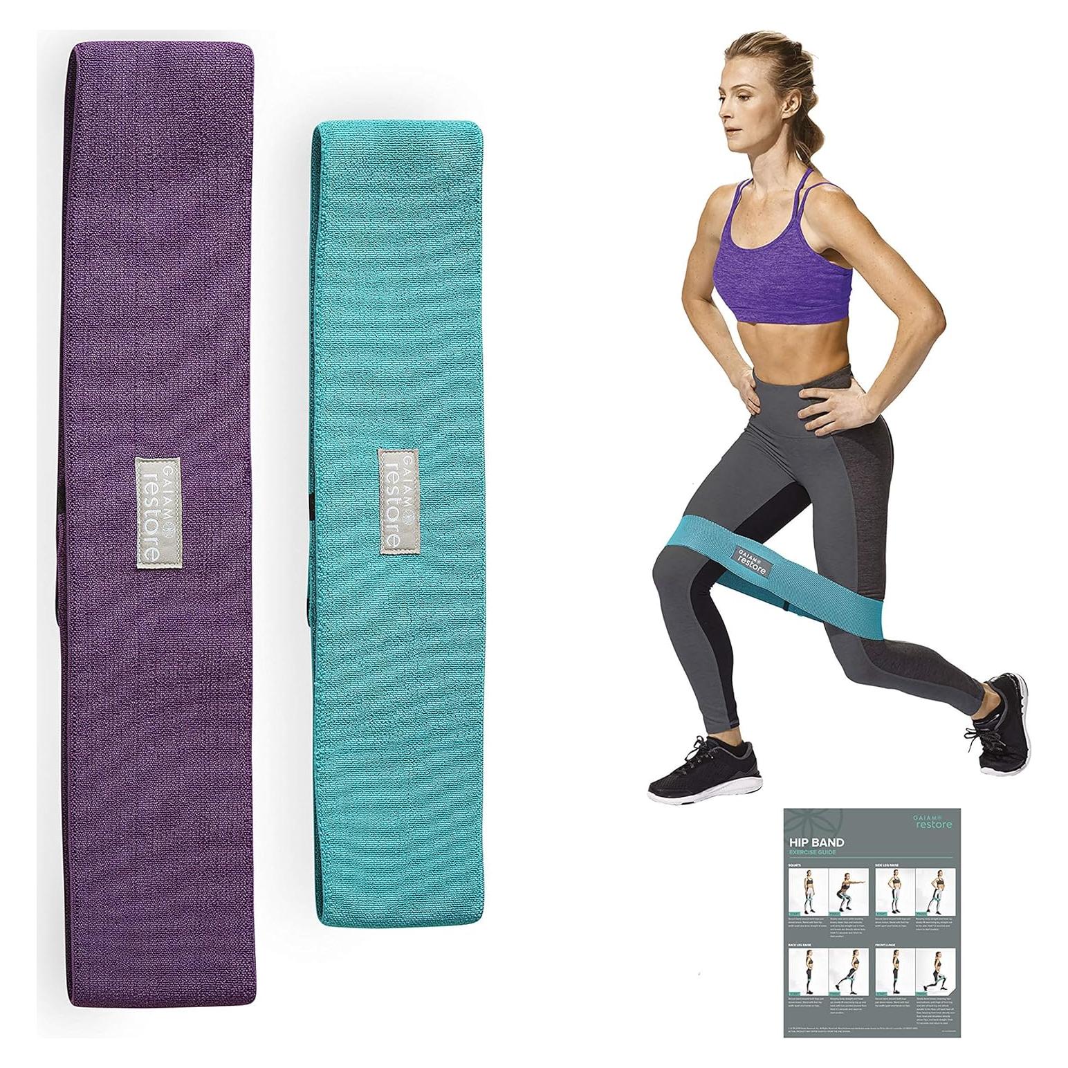 Gaiam Restore Bandas de Resistencia para Glúteos - Set de 2