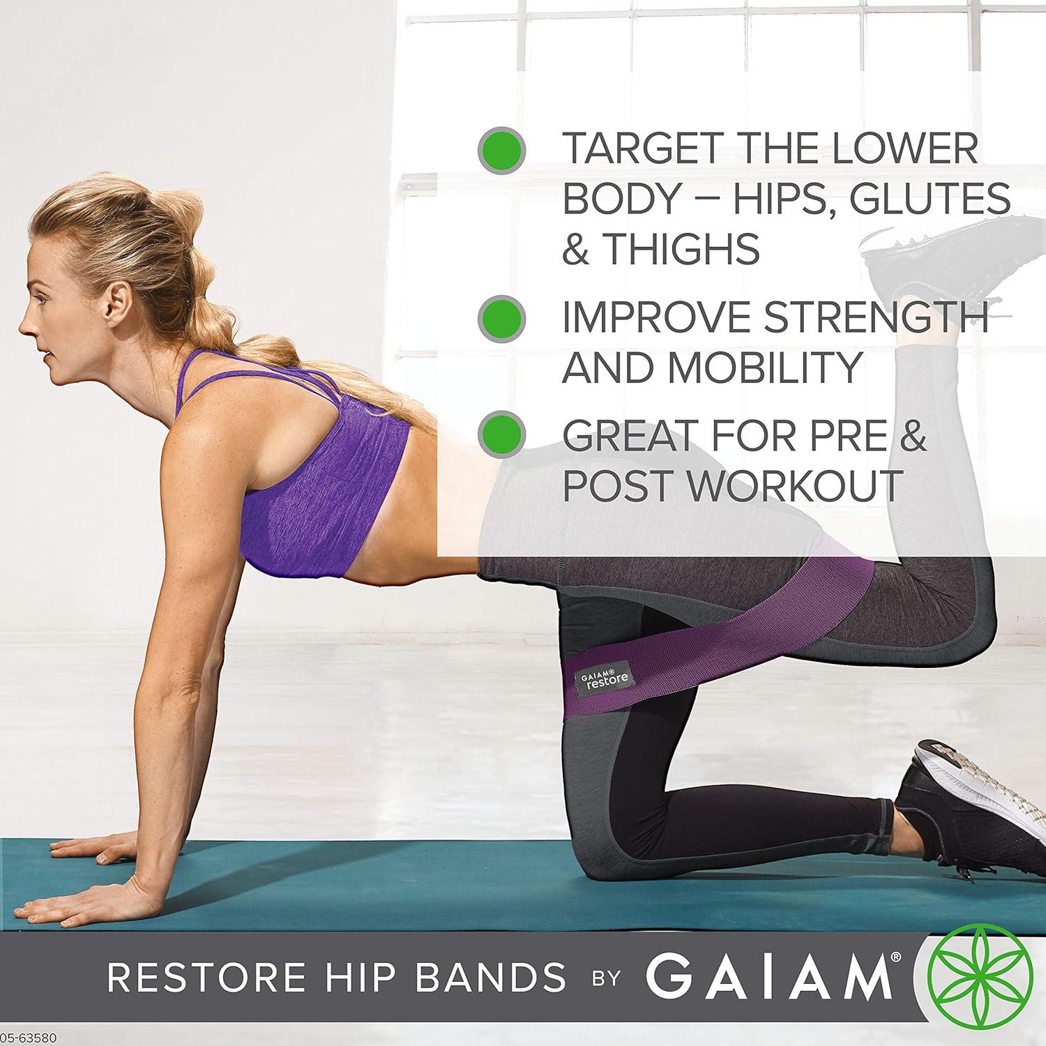 Gaiam Restore Bandas de Resistencia para Glúteos - Set de 2