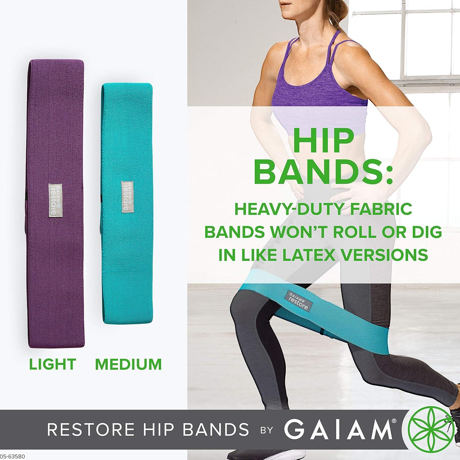 Gaiam Restore Bandas de Resistencia para Glúteos - Set de 2