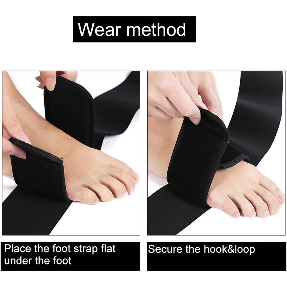 Correa de Estiramiento para Yoga ZJchao 100 cm Negra