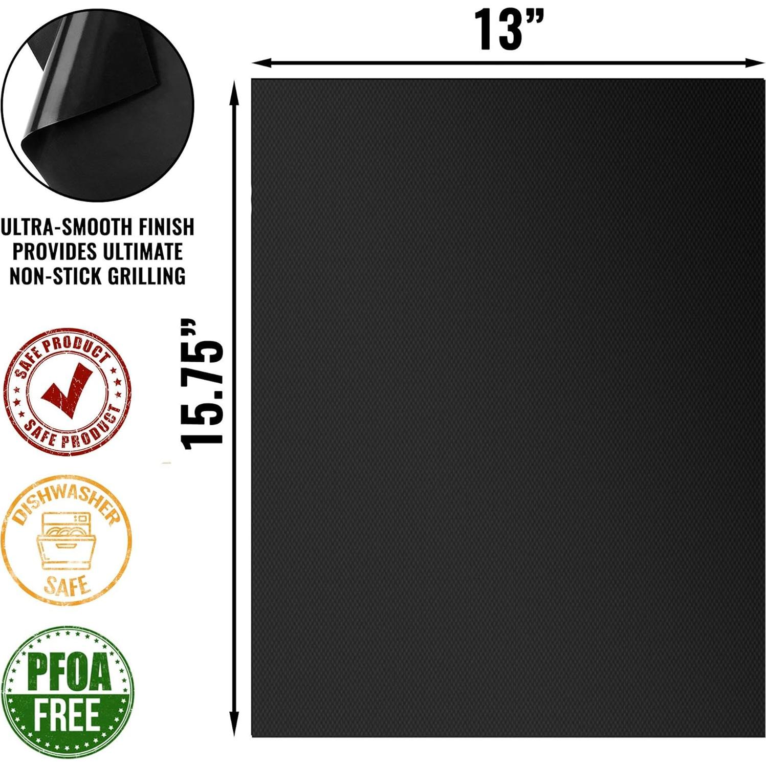 Mats de Parrilla Grillaholics - Juego de 2 - Antiadherente