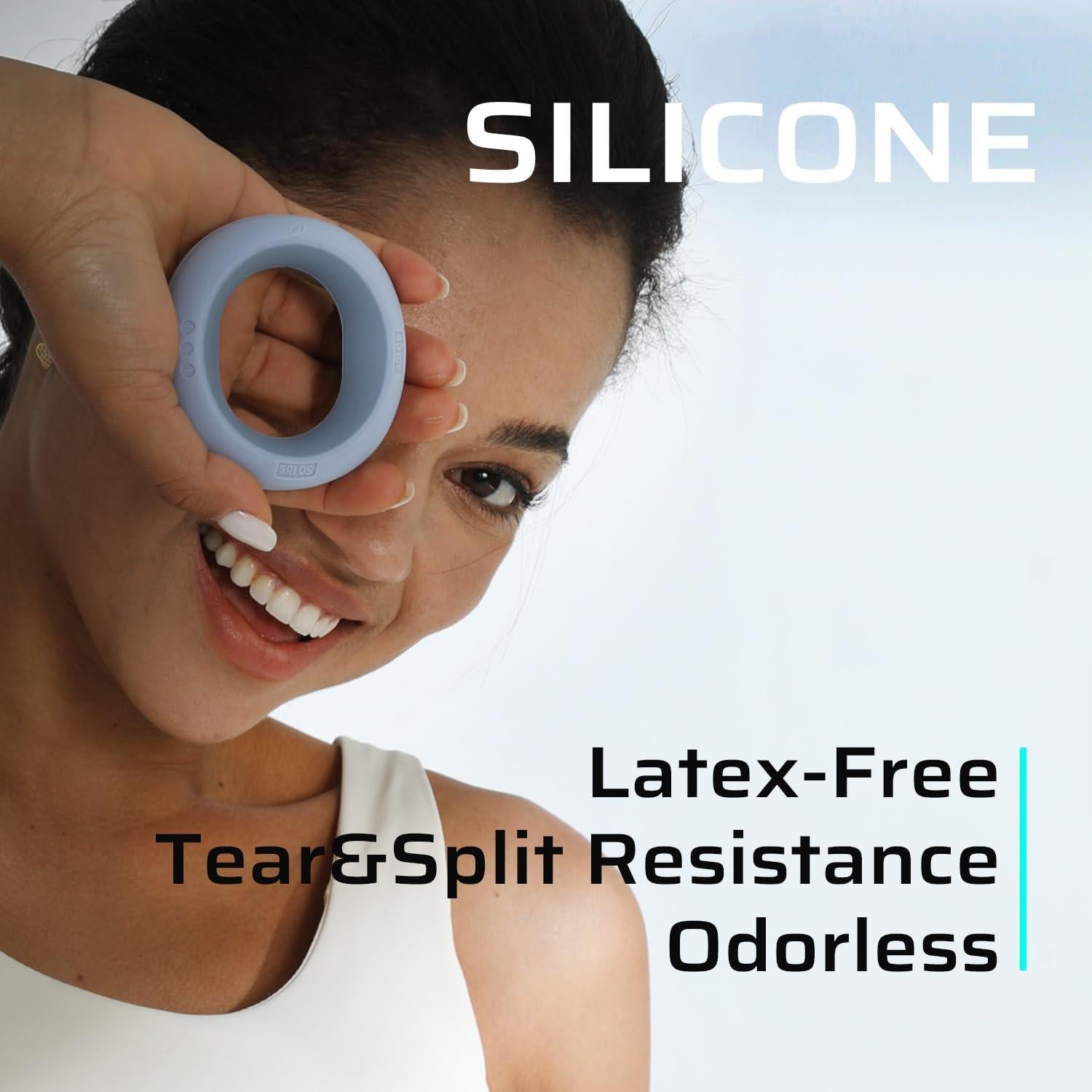 Entrenador de Fuerza de Agarre BERTER, 3 Anillos de Silicona