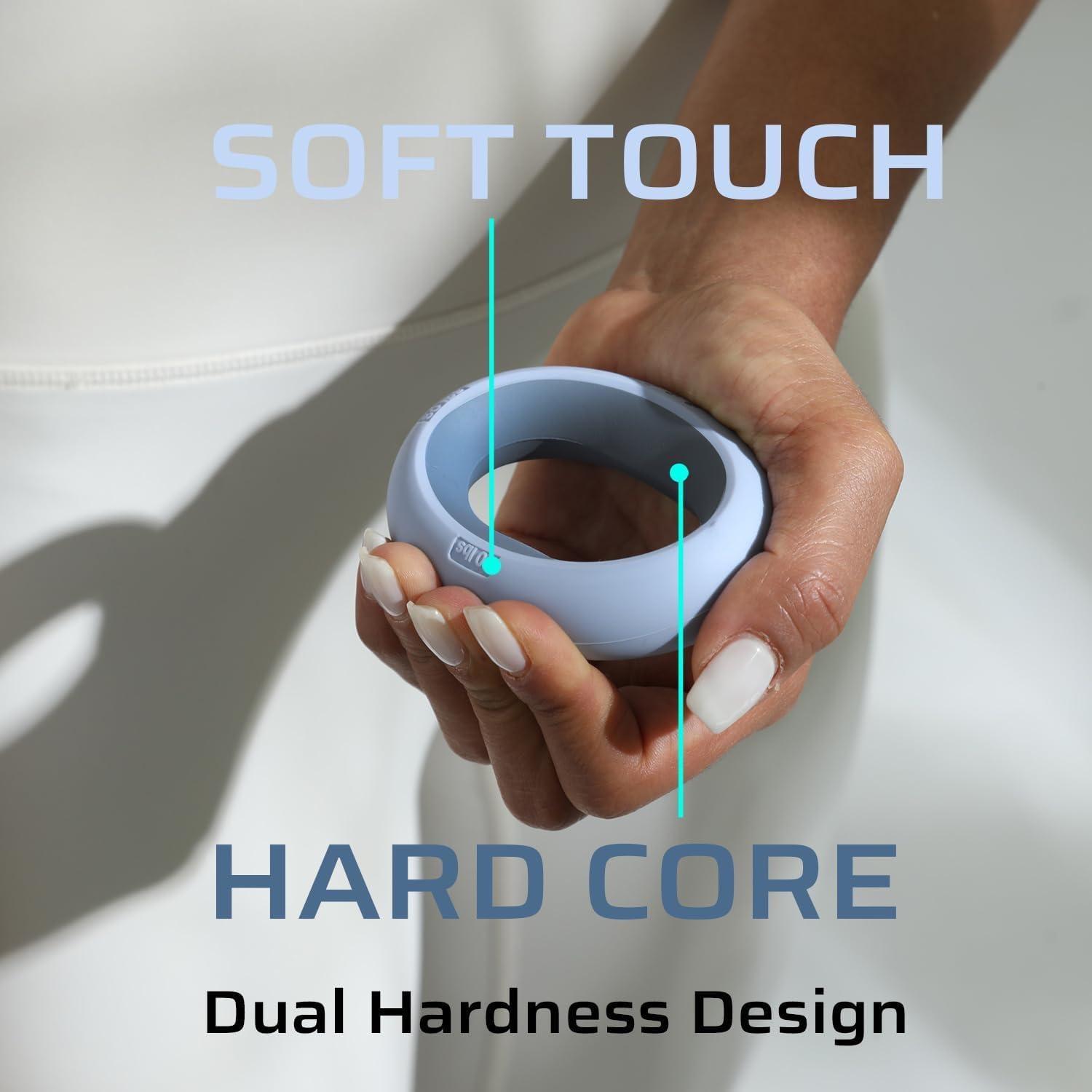 Entrenador de Fuerza de Agarre BERTER, 3 Anillos de Silicona