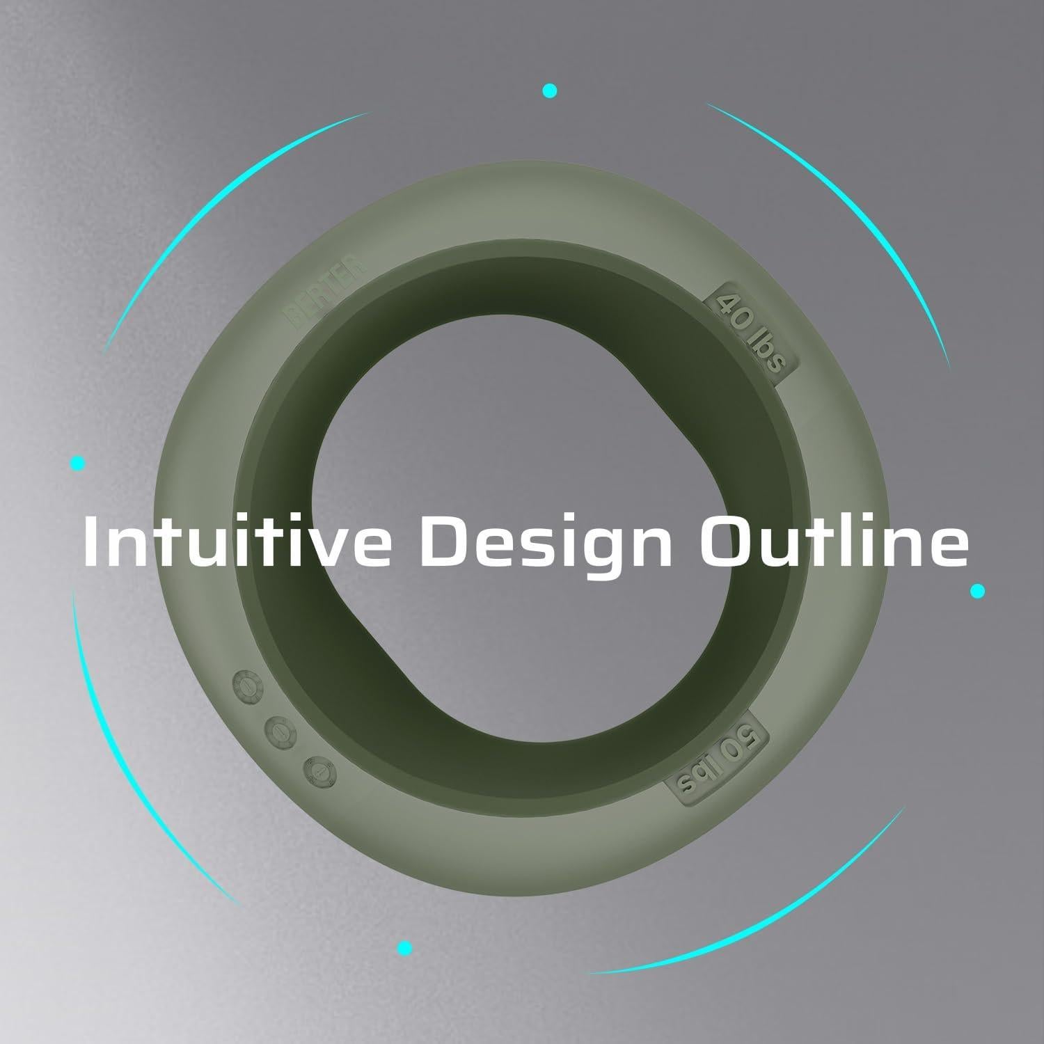 Entrenador de Fuerza de Agarre BERTER, 3 Anillos de Silicona