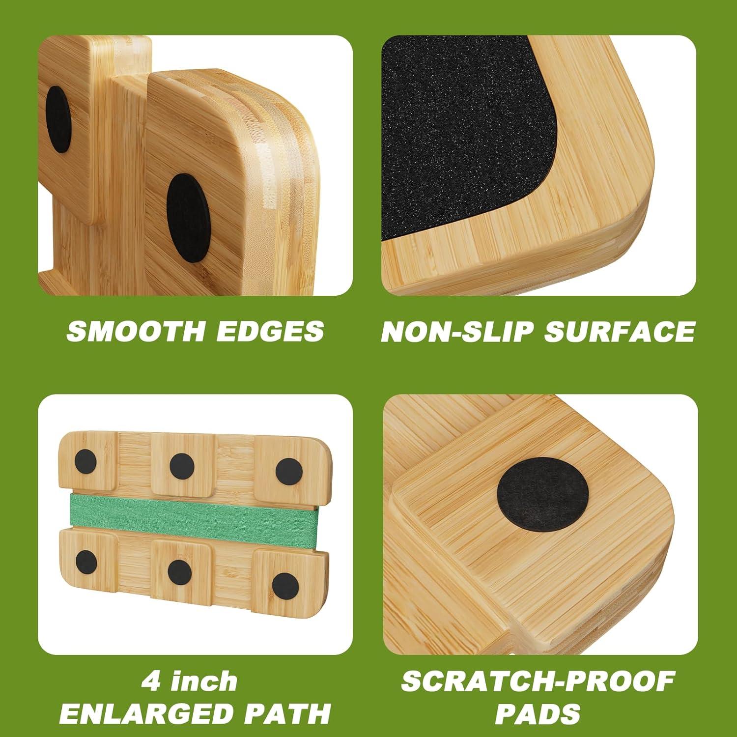 Plataforma de Ejercicio MUCITAGF de Madera con Banda de Resistencia