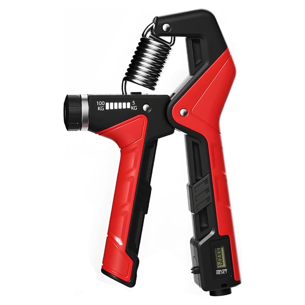 Fortalecedor de Mano CHENLEO Ajustable 5-100KG Rojo