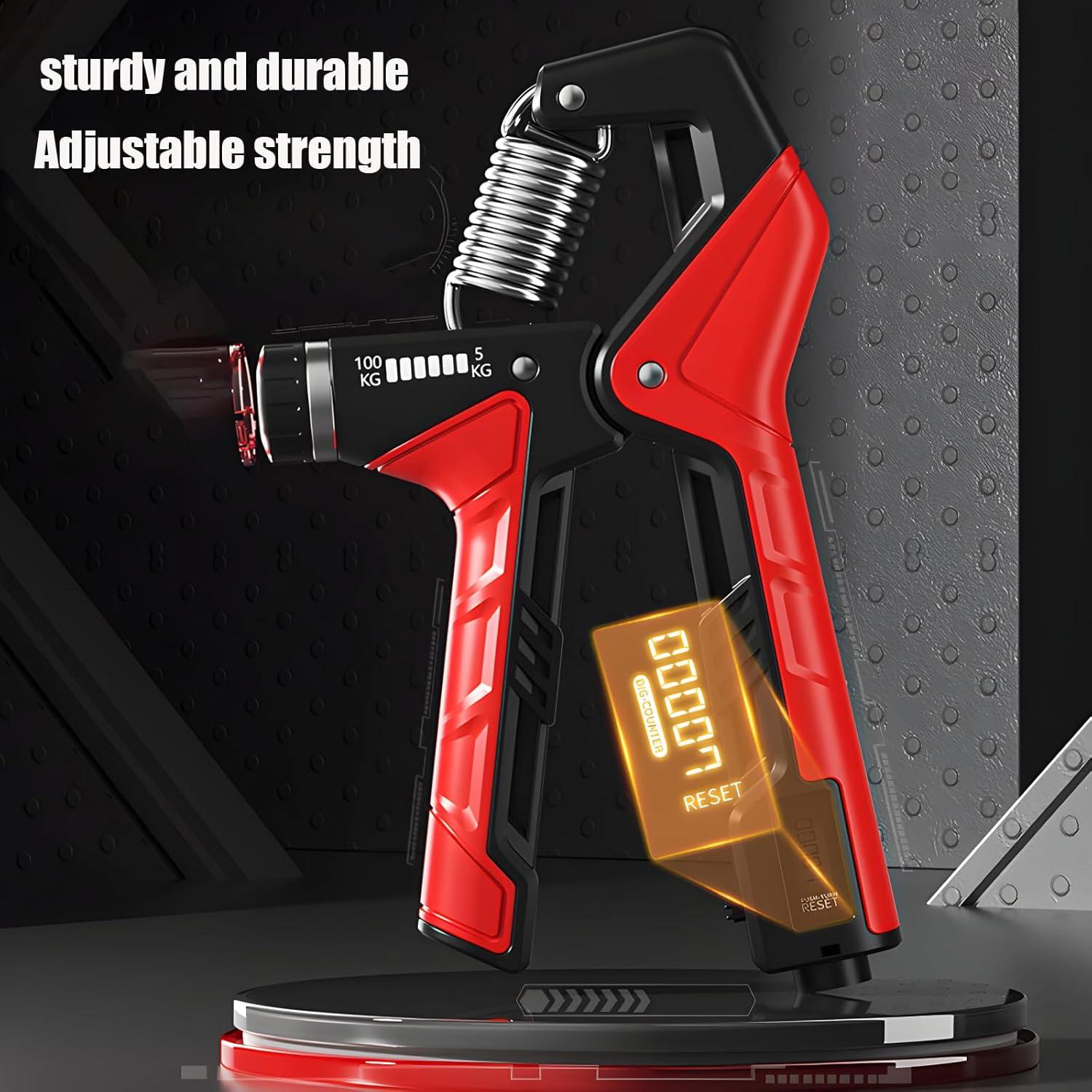 Fortalecedor de Mano CHENLEO Ajustable 5-100KG Rojo