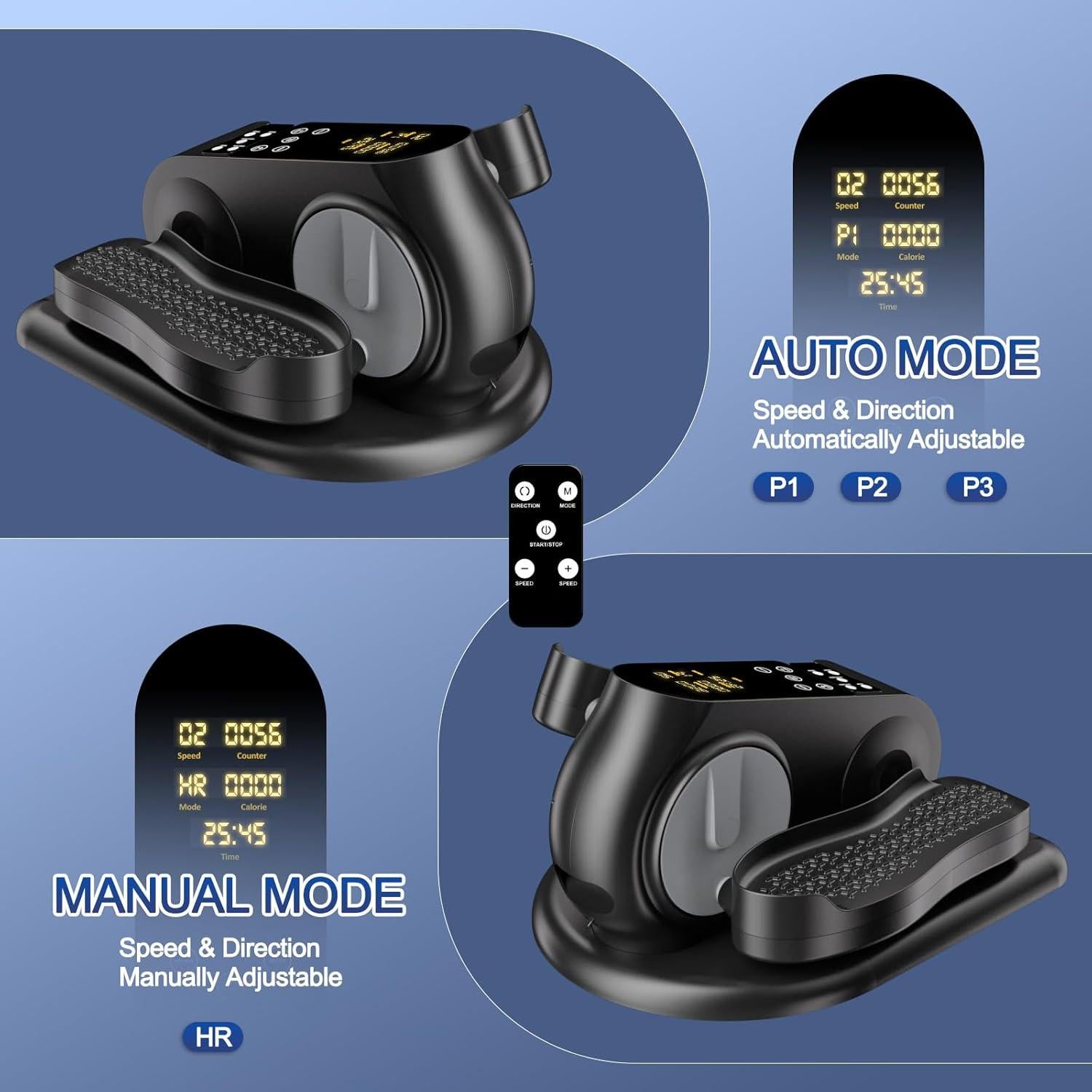 Máquina Elíptica de Escritorio Comtrihion - Ejercitador Silencioso 12 Velocidades