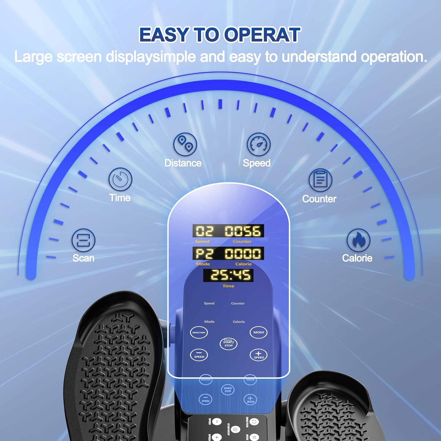 Máquina Elíptica de Escritorio Comtrihion - Ejercitador Silencioso 12 Velocidades