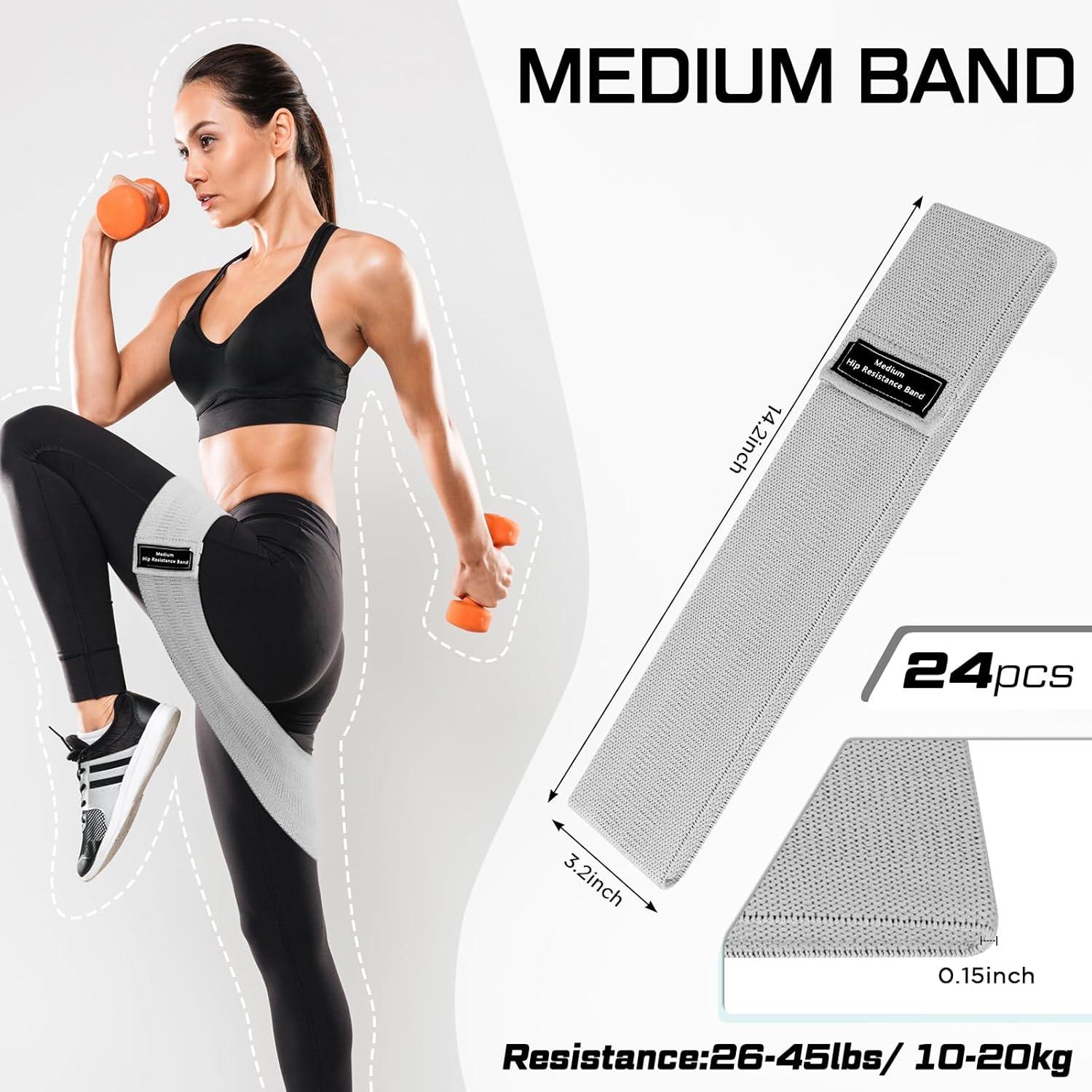 24 Bandas de Resistencia Bunnycool para Ejercicio y Fitness