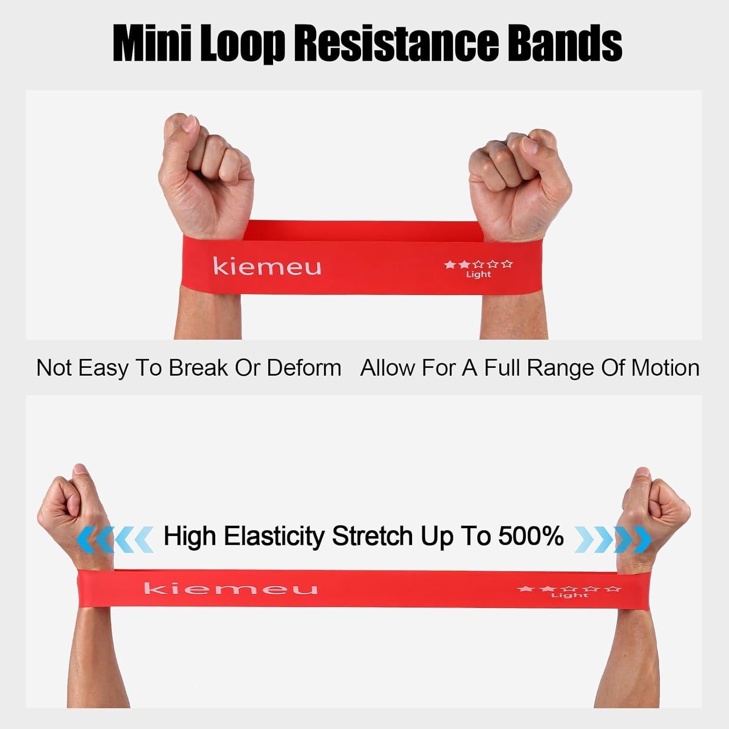 Mini Bandas de Resistencia Kiemeu 30x6 cm - 5 Niveles