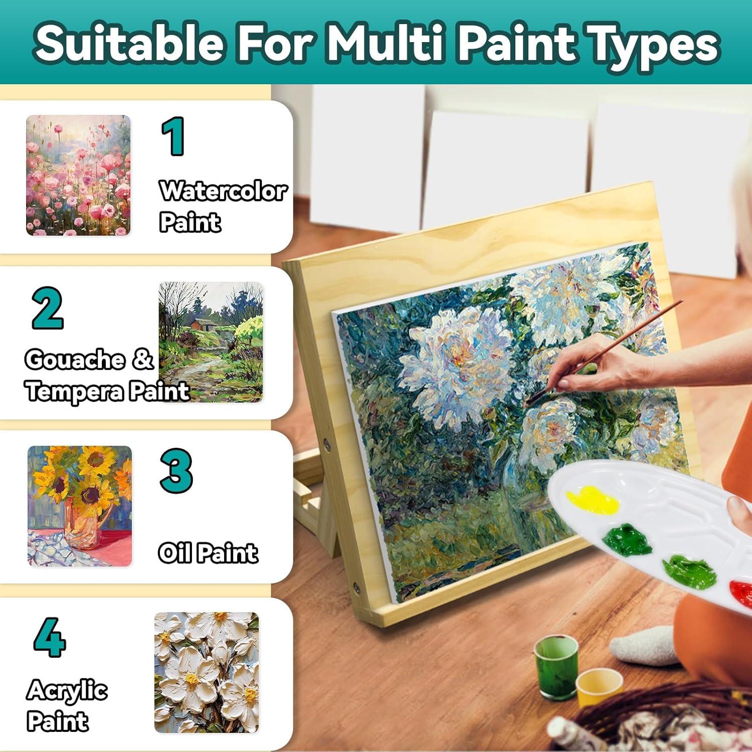 Juego de Pintura Acrílica DRAWLEX 43 Piezas con Lienzos