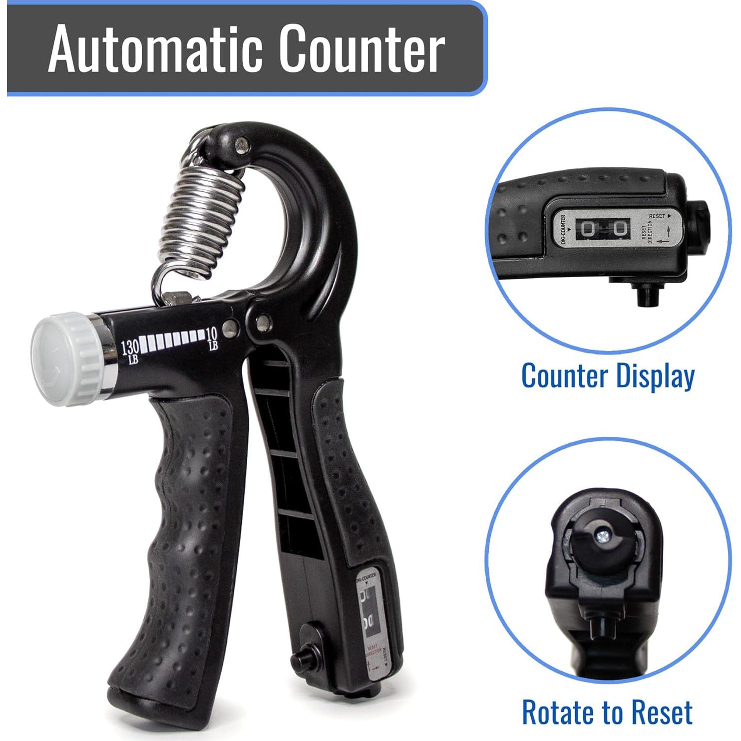 Fortalecedores de Agarre DMI Ajustables 4.54-59 kg Juego de 2