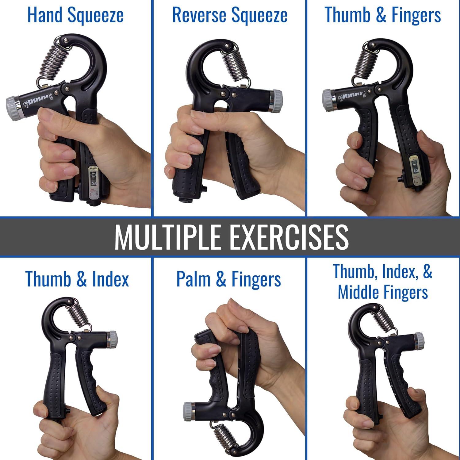 Fortalecedores de Agarre DMI Ajustables 4.54-59 kg Juego de 2