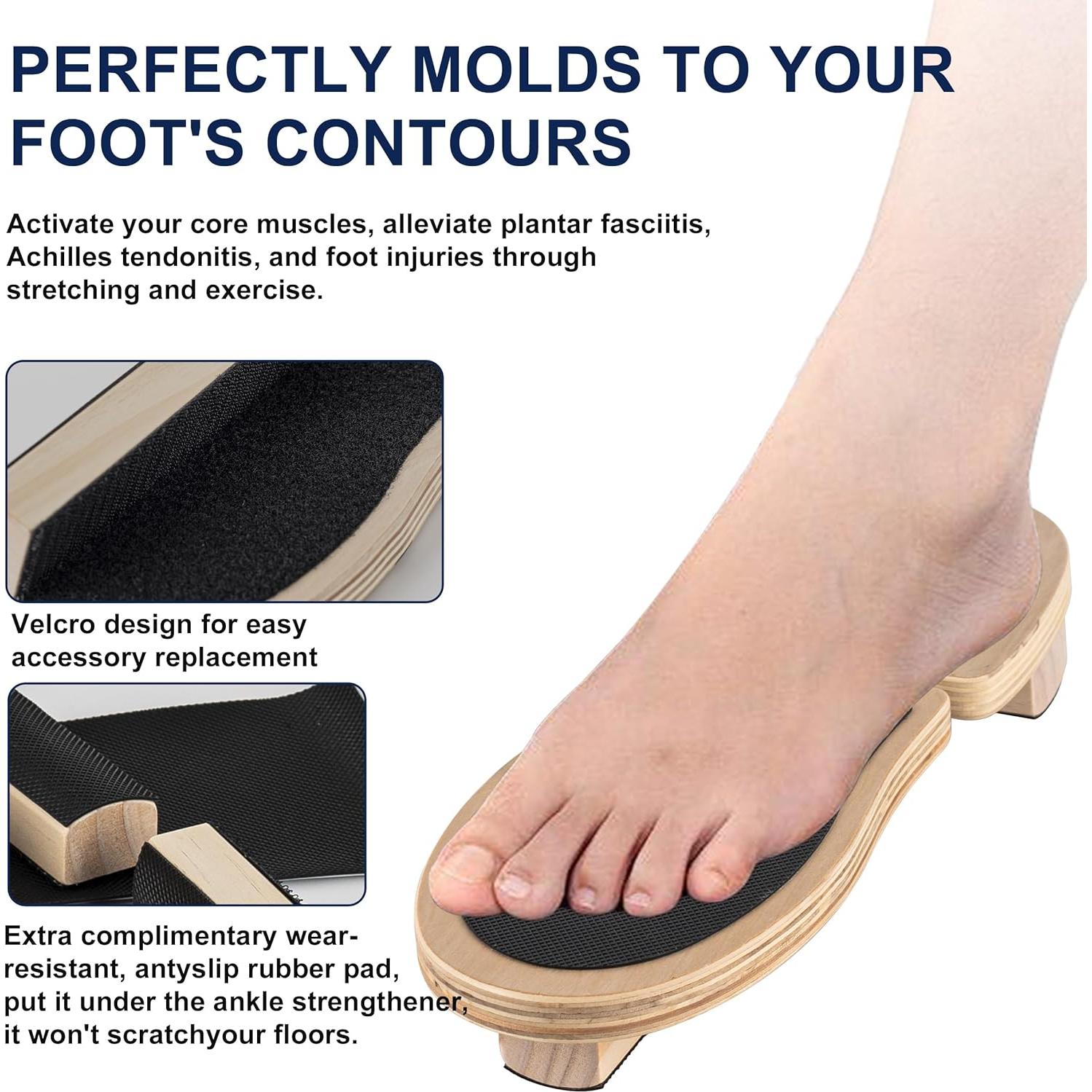 Entrenador de Fuerza para Tobillo VINJOE WQ - Tabla de Equilibrio Antideslizante