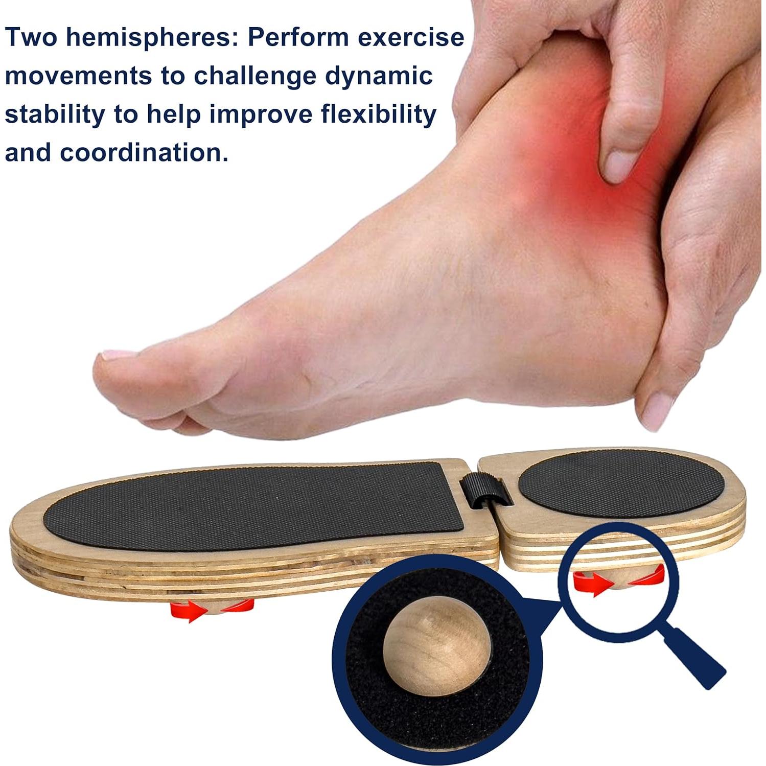 Entrenador de Fuerza para Tobillo VINJOE WQ - Tabla de Equilibrio Antideslizante