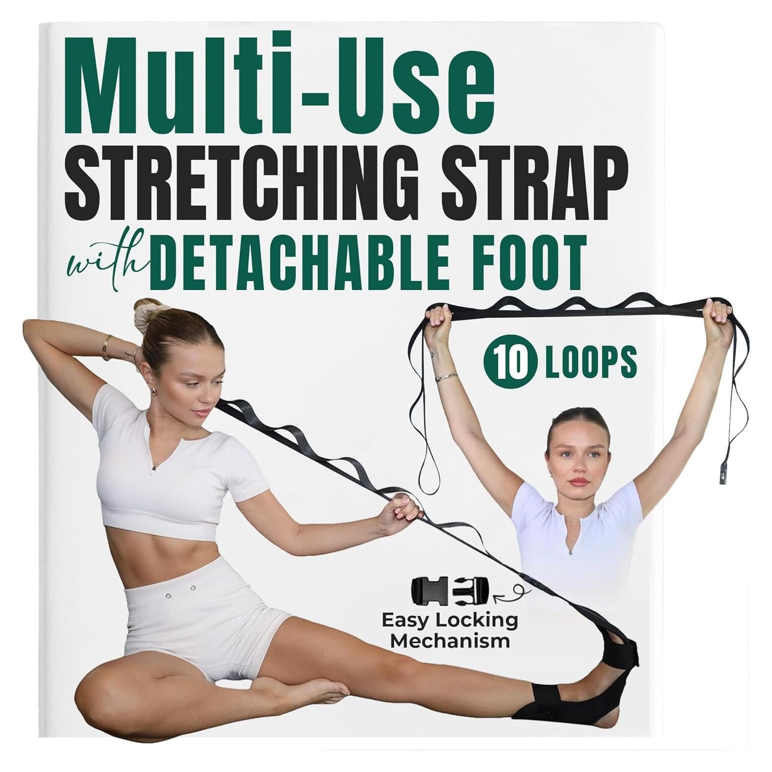 Correa de Estiramiento STRECTRA con Asas y Pie Desmontable