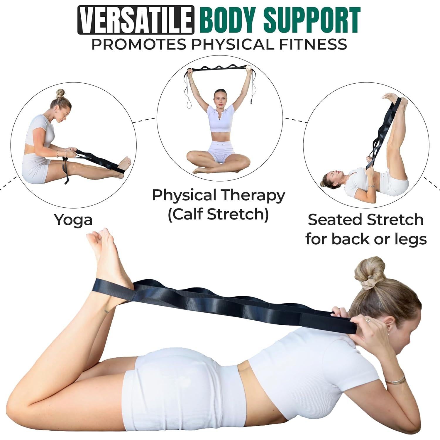 Correa de Estiramiento STRECTRA con Asas y Pie Desmontable