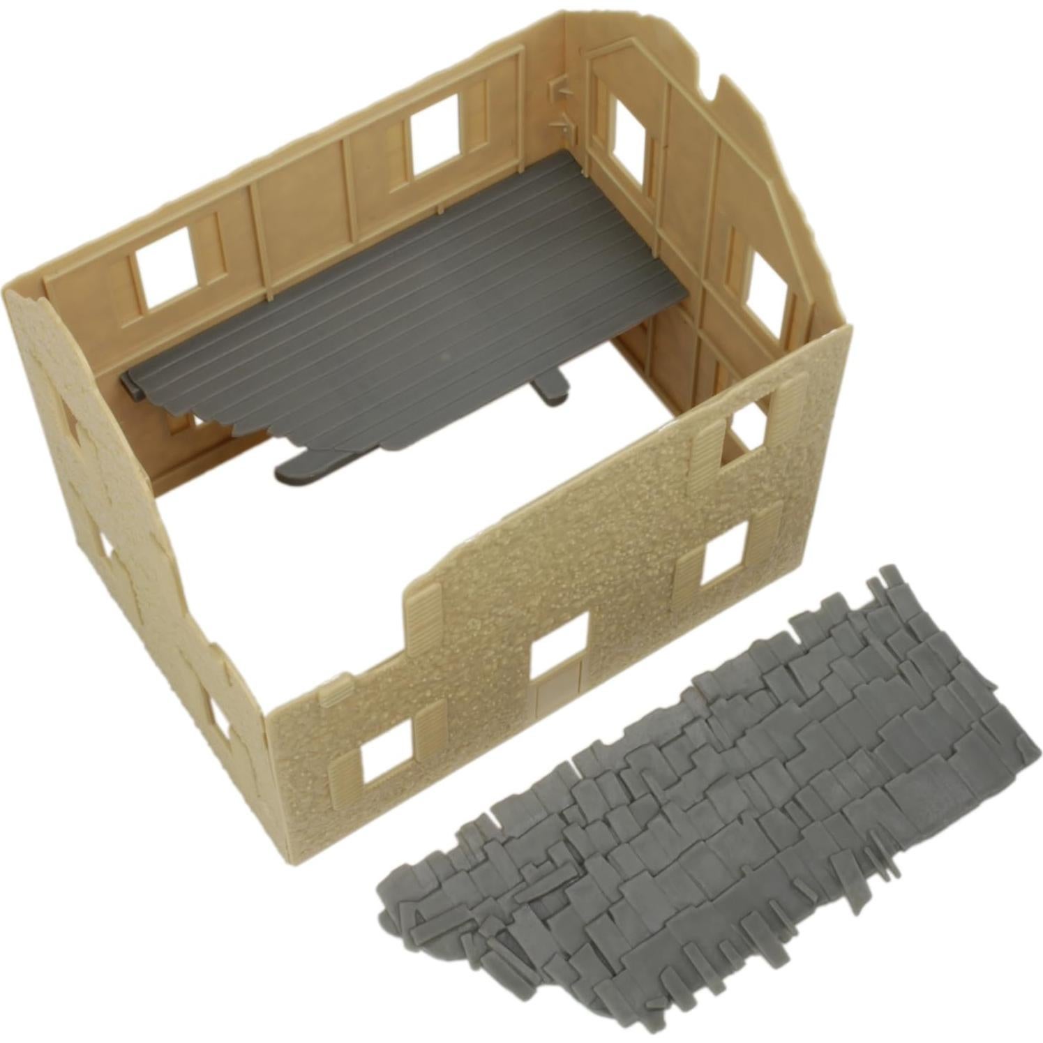 Casa de Campo Bombardeada BMC Toys 20x14x18 cm Beige