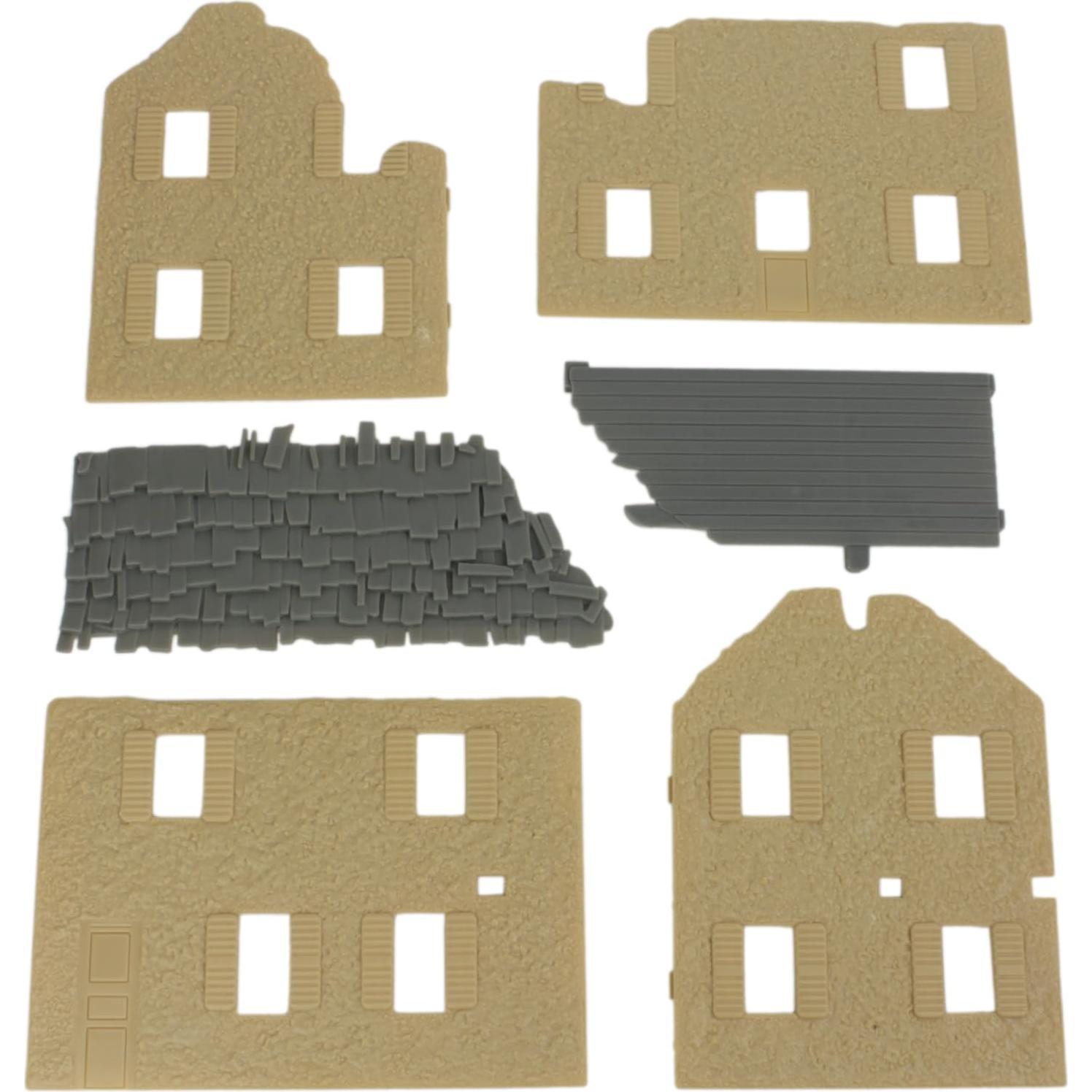 Casa de Campo Bombardeada BMC Toys 20x14x18 cm Beige