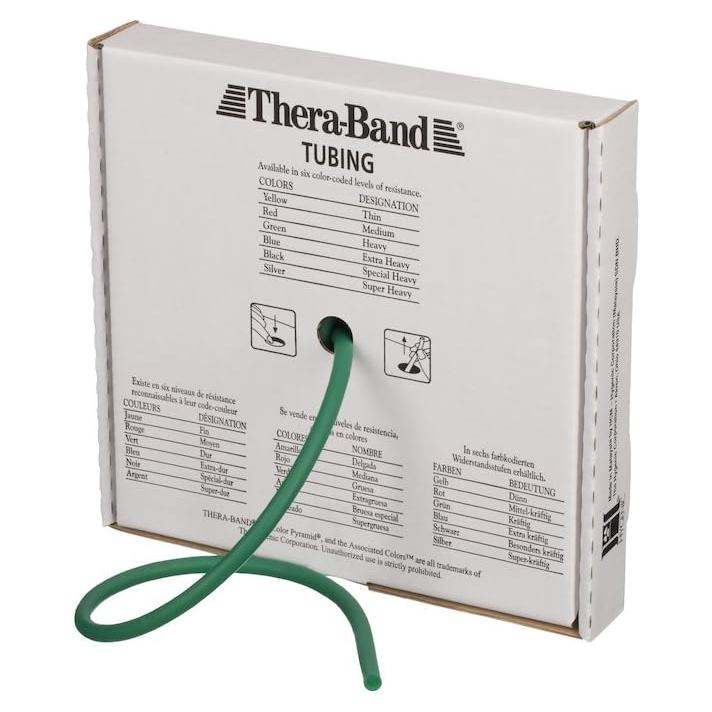 Tubo de Resistencia THERABAND Verde Pesado 7.62m - Ejercicio y Rehabilitación