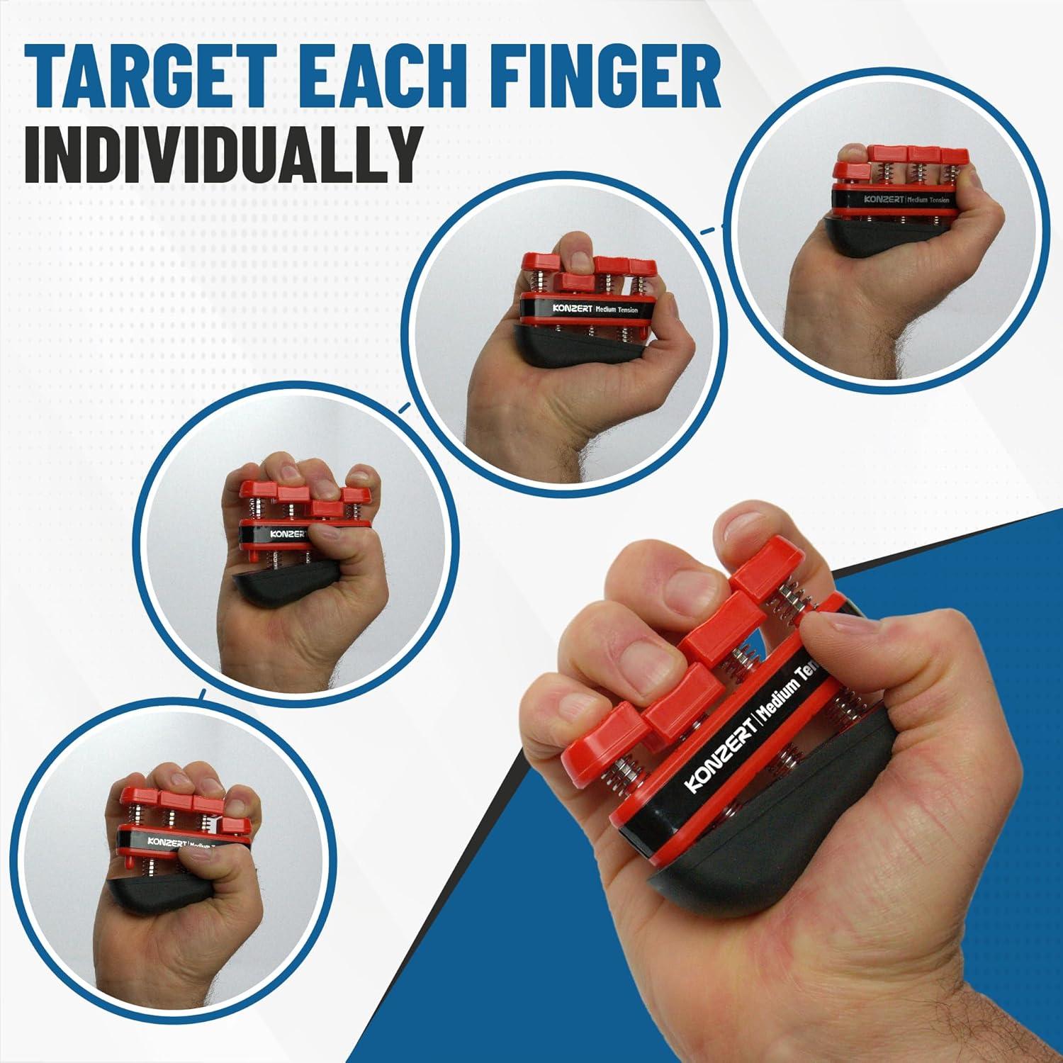 Fortalecedor de Dedos KONZERT FS001 - Ejercitador de Fuerza de Agarre