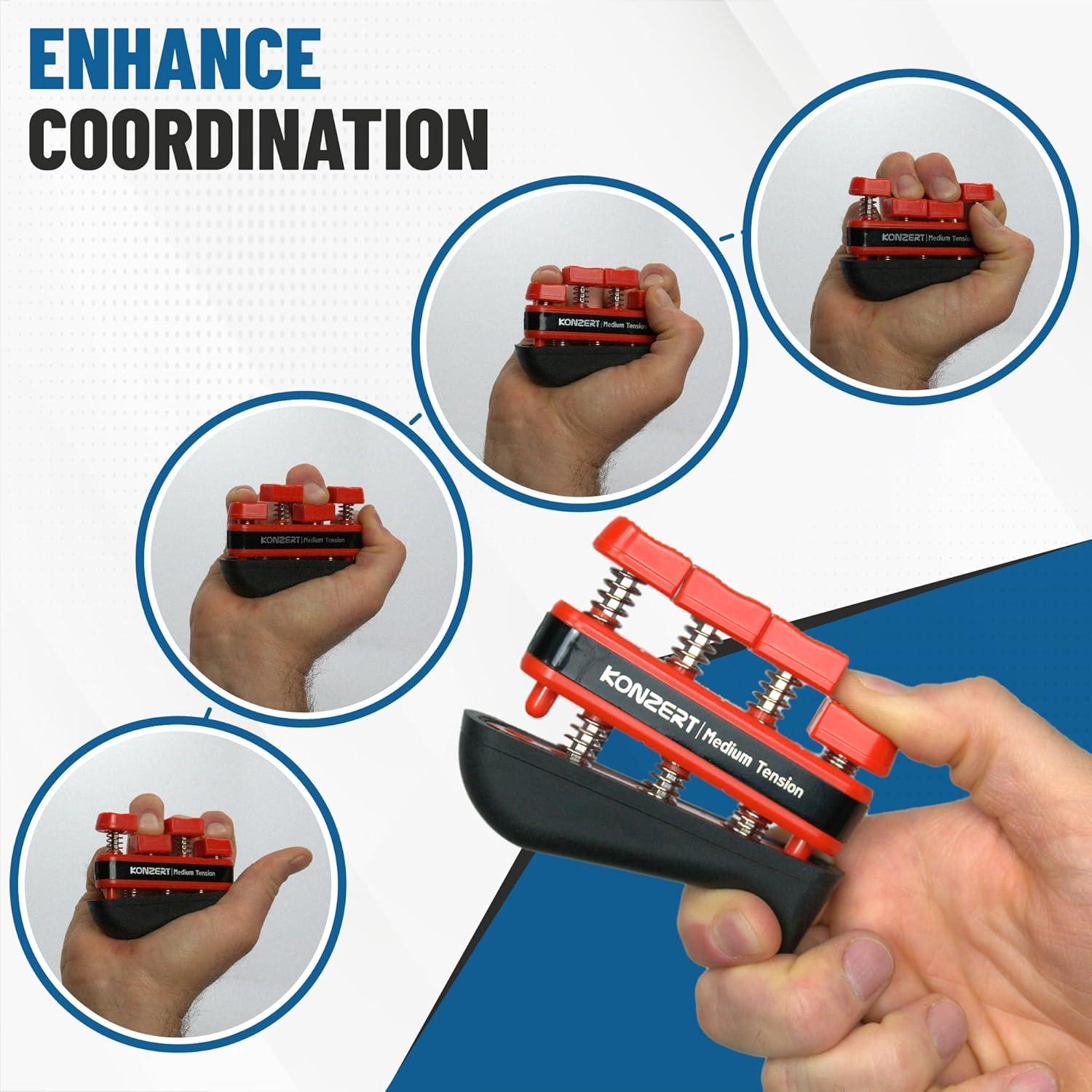 Fortalecedor de Dedos KONZERT FS001 - Ejercitador de Fuerza de Agarre