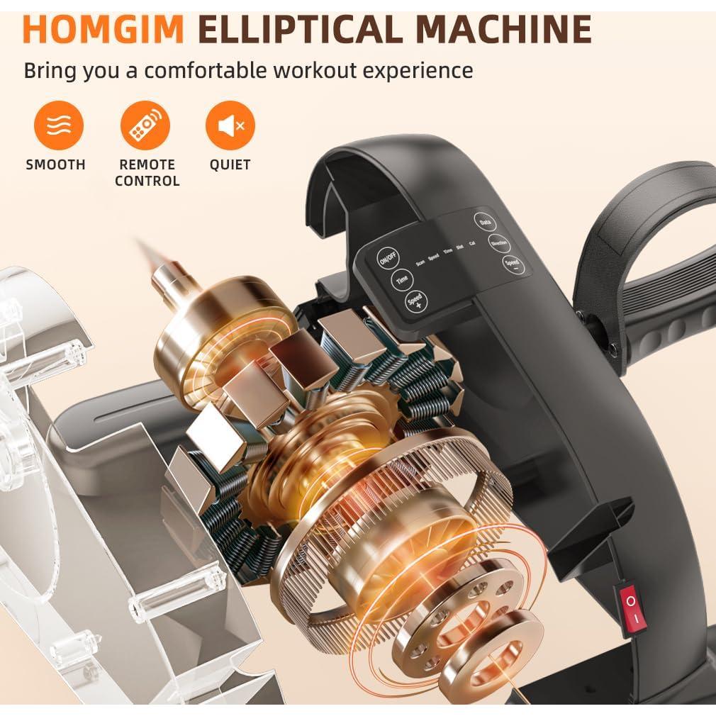 Elíptica Bajo Escritorio HOMGIM, 12 Niveles, 204 kg