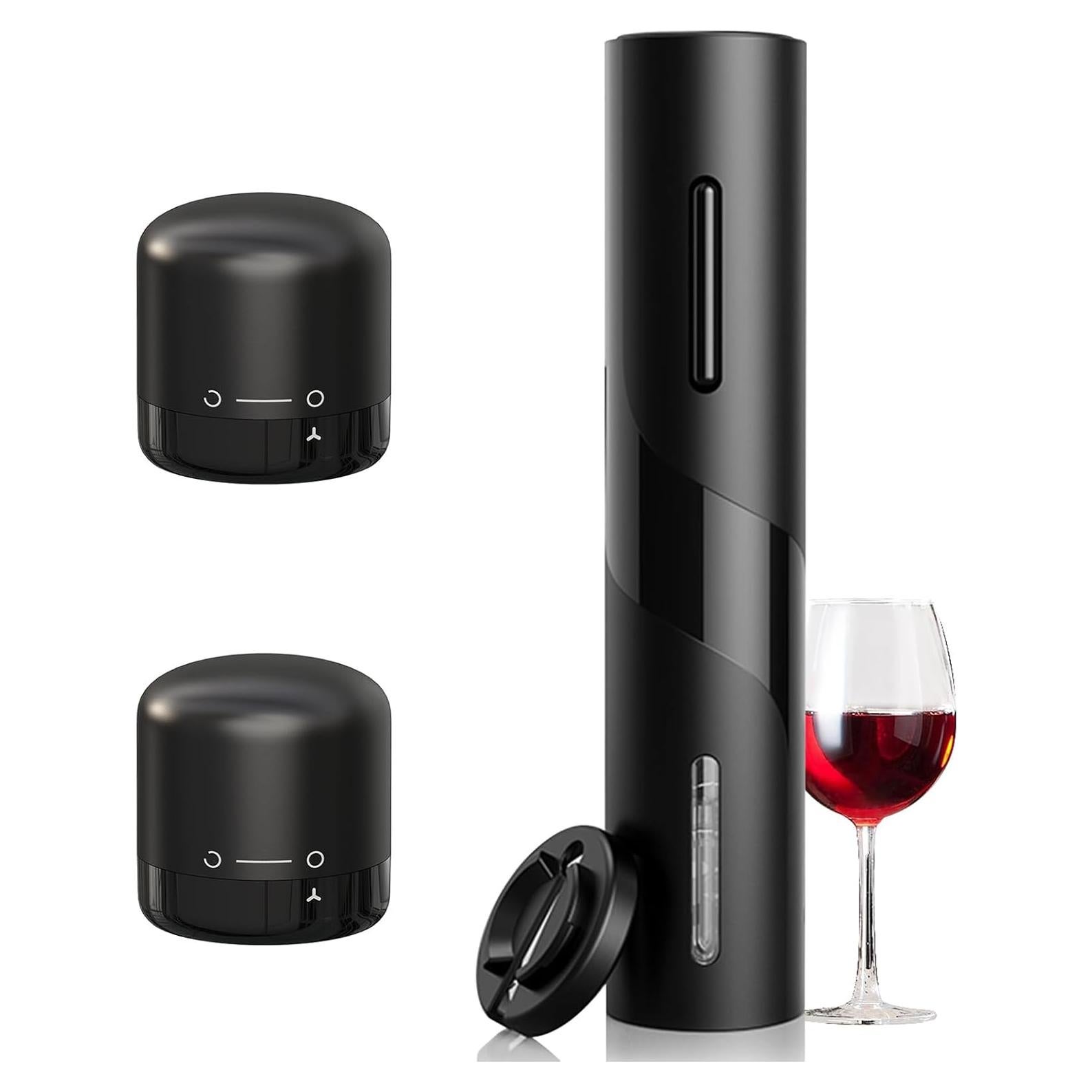 Sacacorchos Eléctrico Saraudy KPQ-1 con Cortador y Tapones