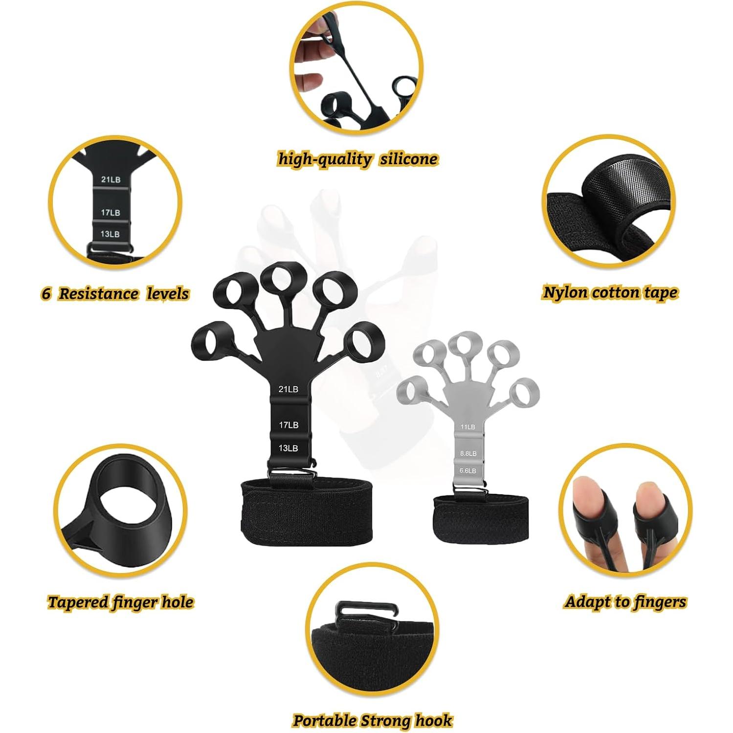 Ejercitador de Muñeca Kairsya Gripster Ajustable 6 Niveles