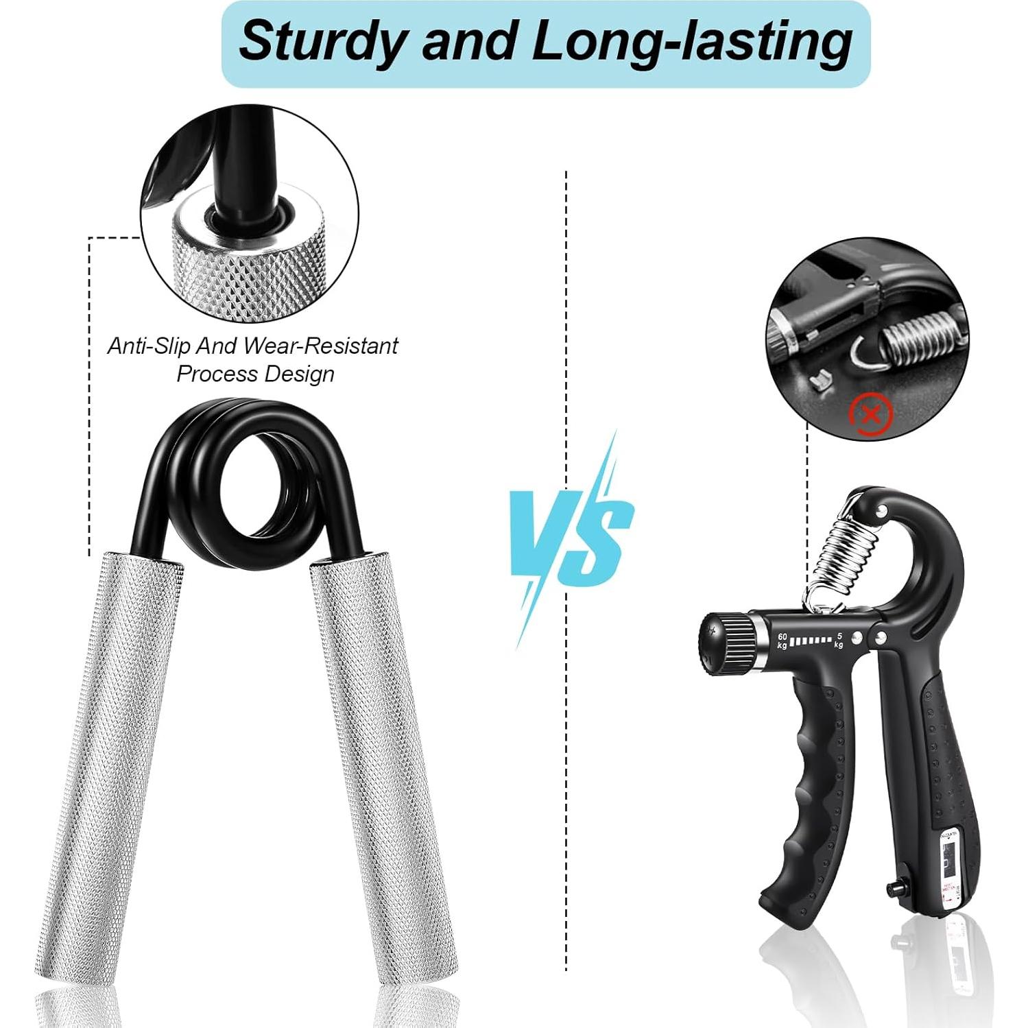 Juego de Entrenador de Fuerza de Agarre GuiShenRen 4 Niveles 22.68-90.72kg