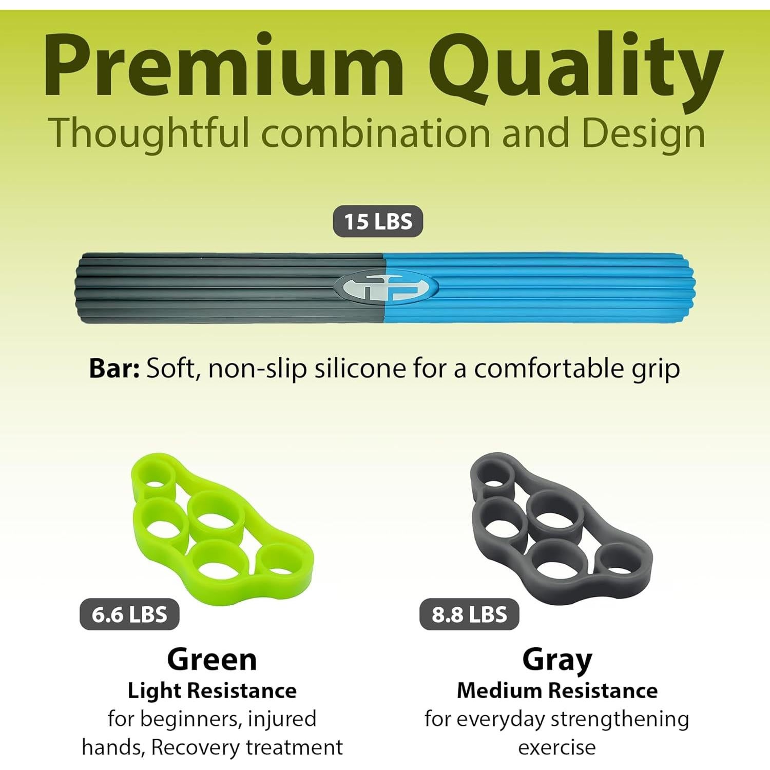 Flexbar y Entrenadores de Dedos THERAPHY FIT - Alivio Codo y Muñeca