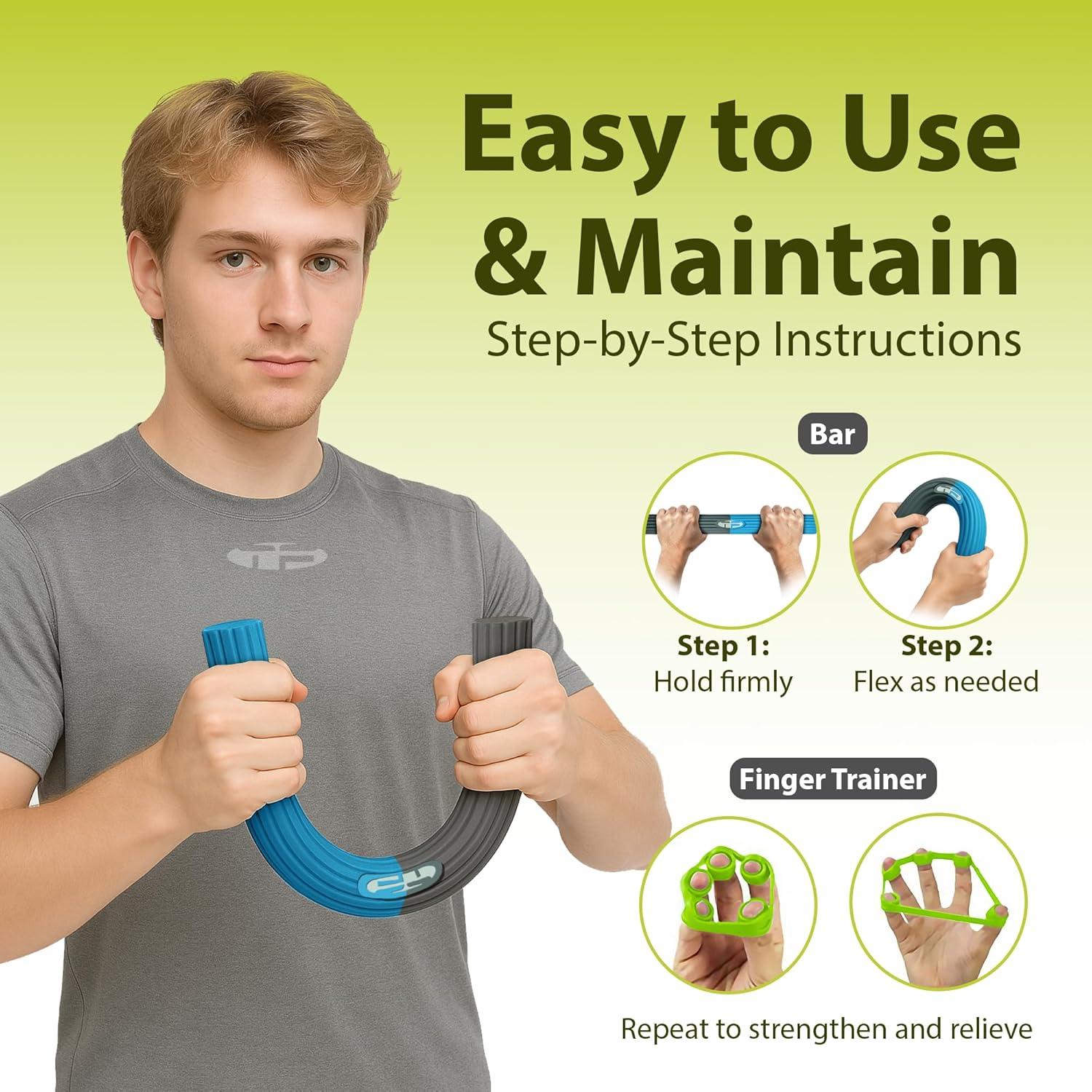 Flexbar y Entrenadores de Dedos THERAPHY FIT - Alivio Codo y Muñeca