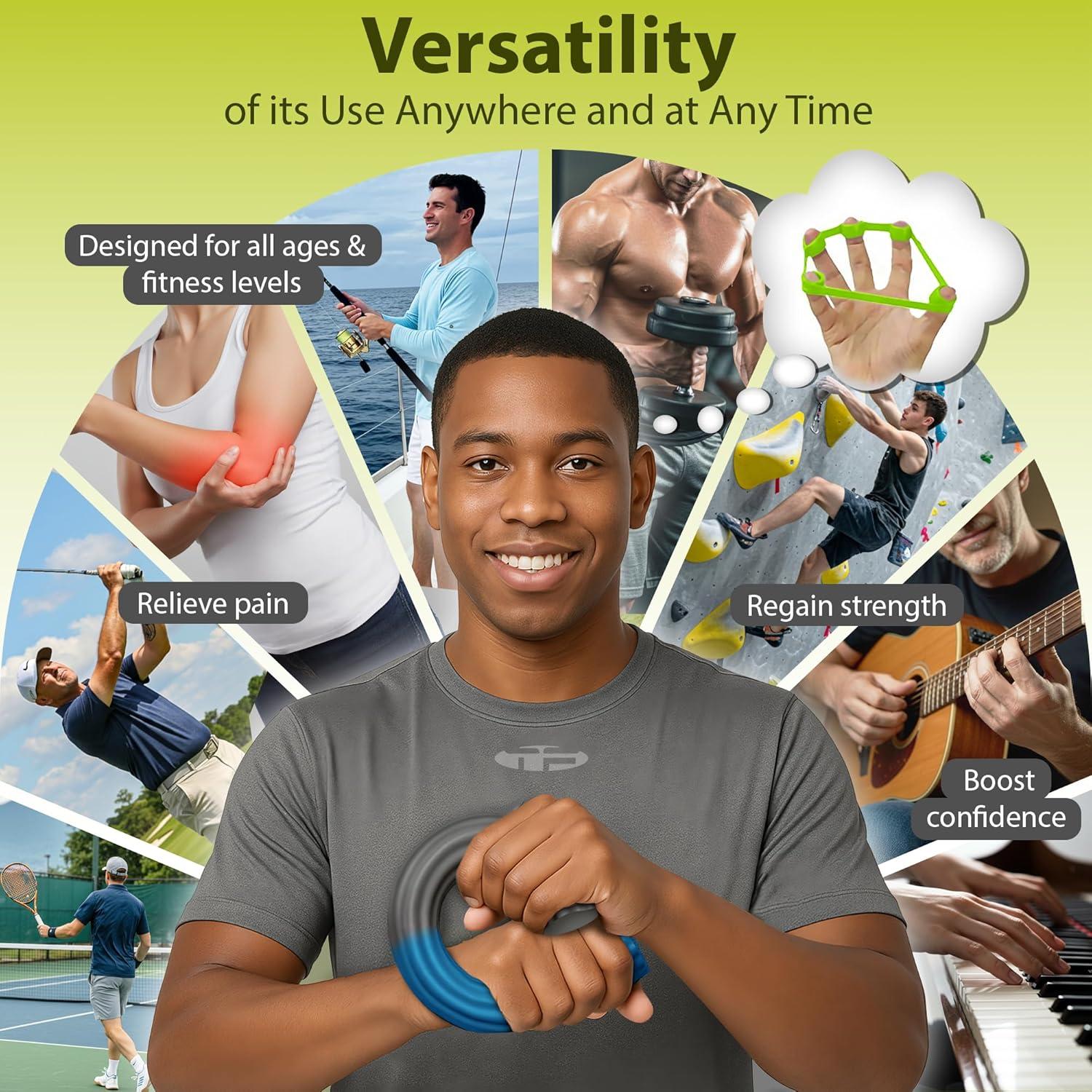 Flexbar y Entrenadores de Dedos THERAPHY FIT - Alivio Codo y Muñeca